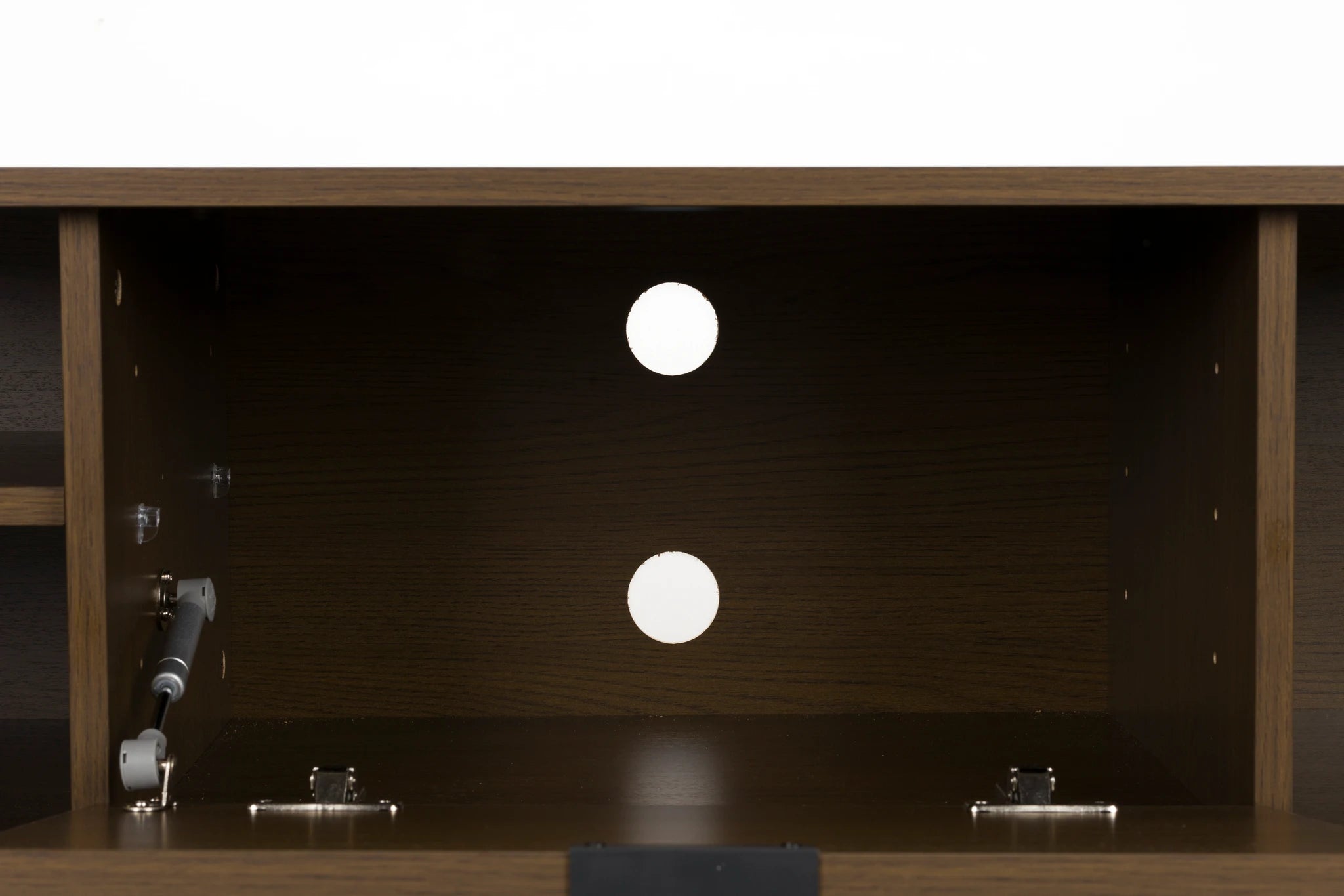 Flux Smoked Oak Brown Wood Low Sideboard