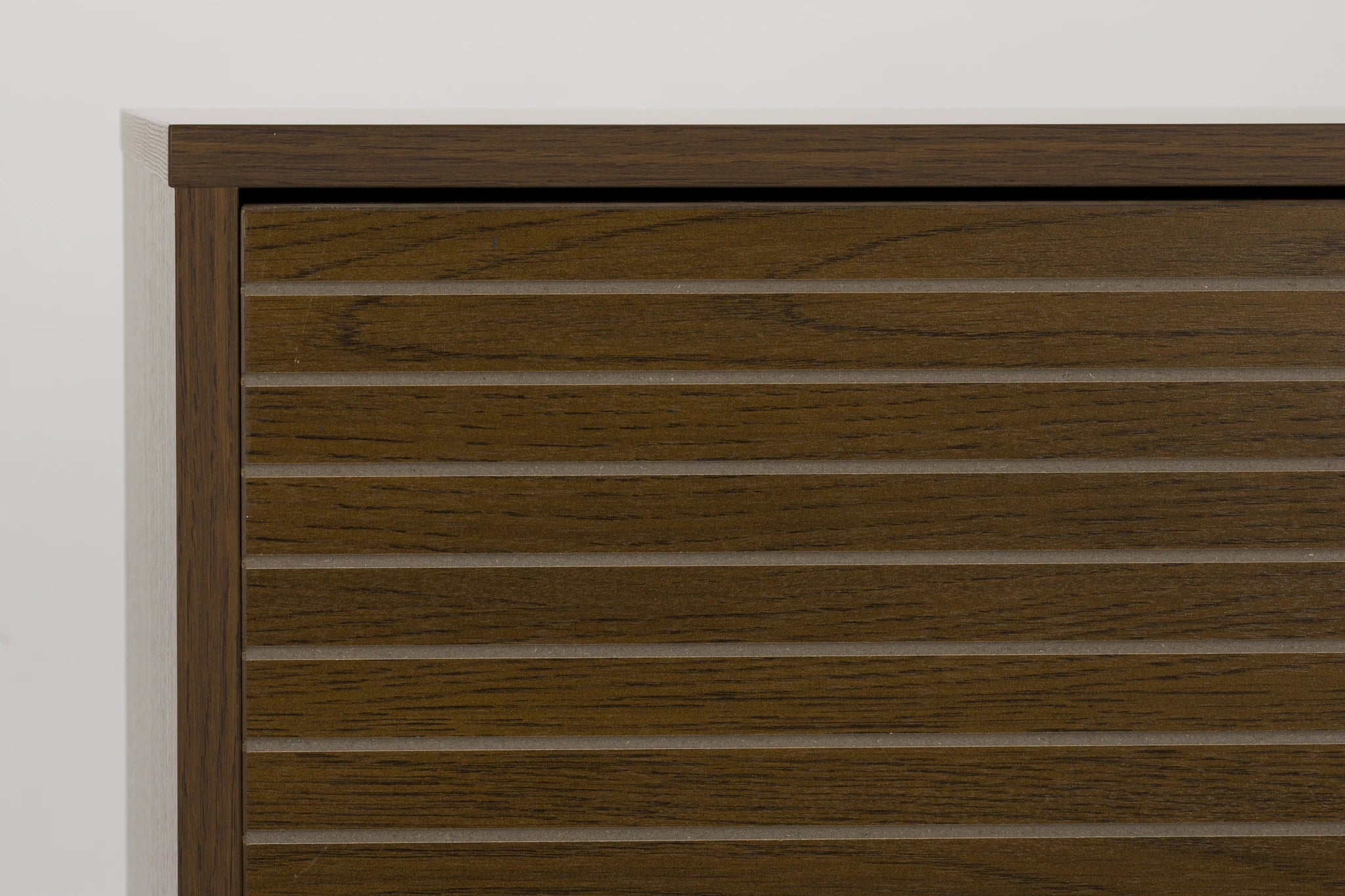 Flux Smoked Oak Brown Wood Low Cabinet