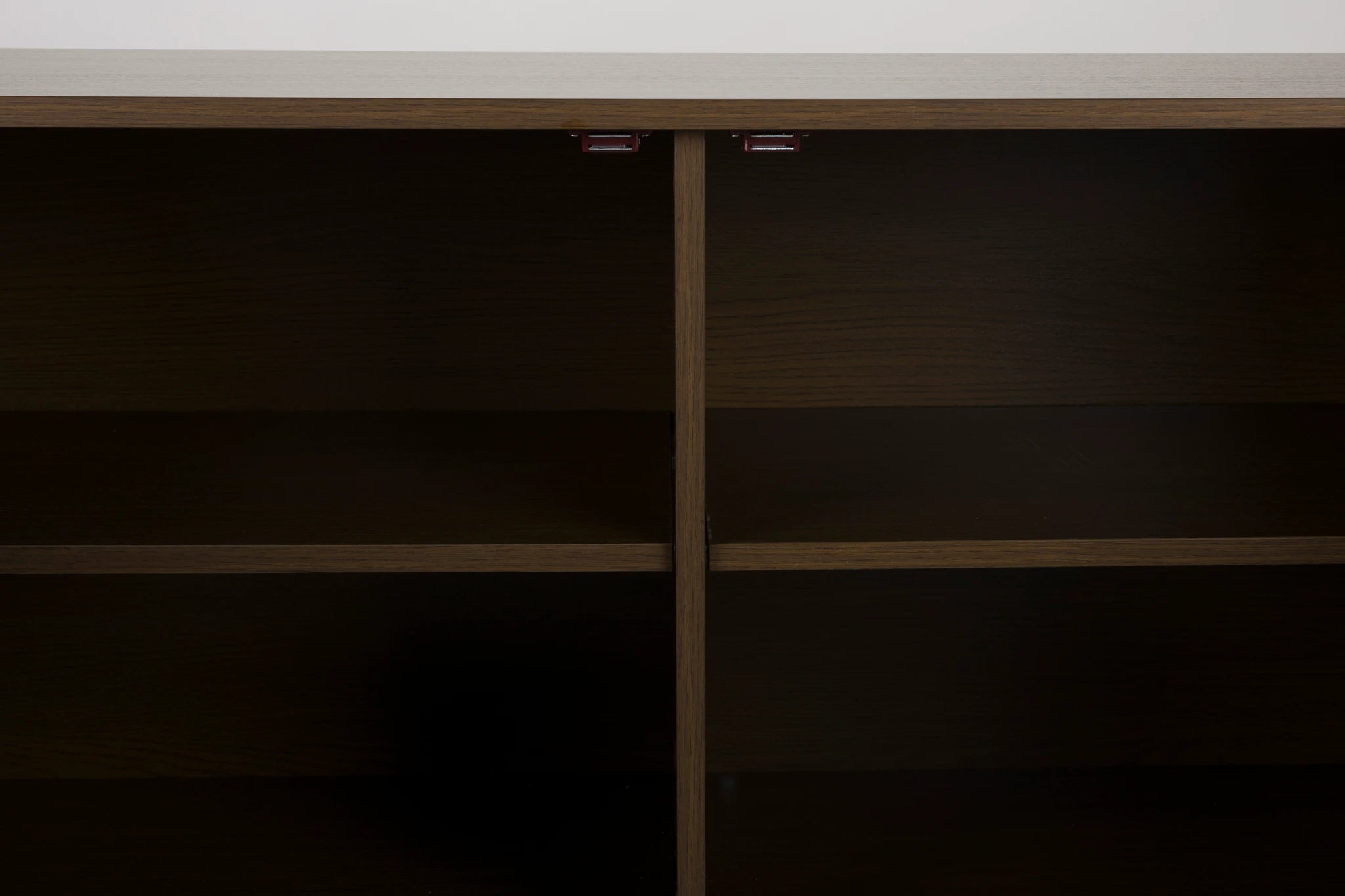 Flux Smoked Oak Brown Wood Low Cabinet