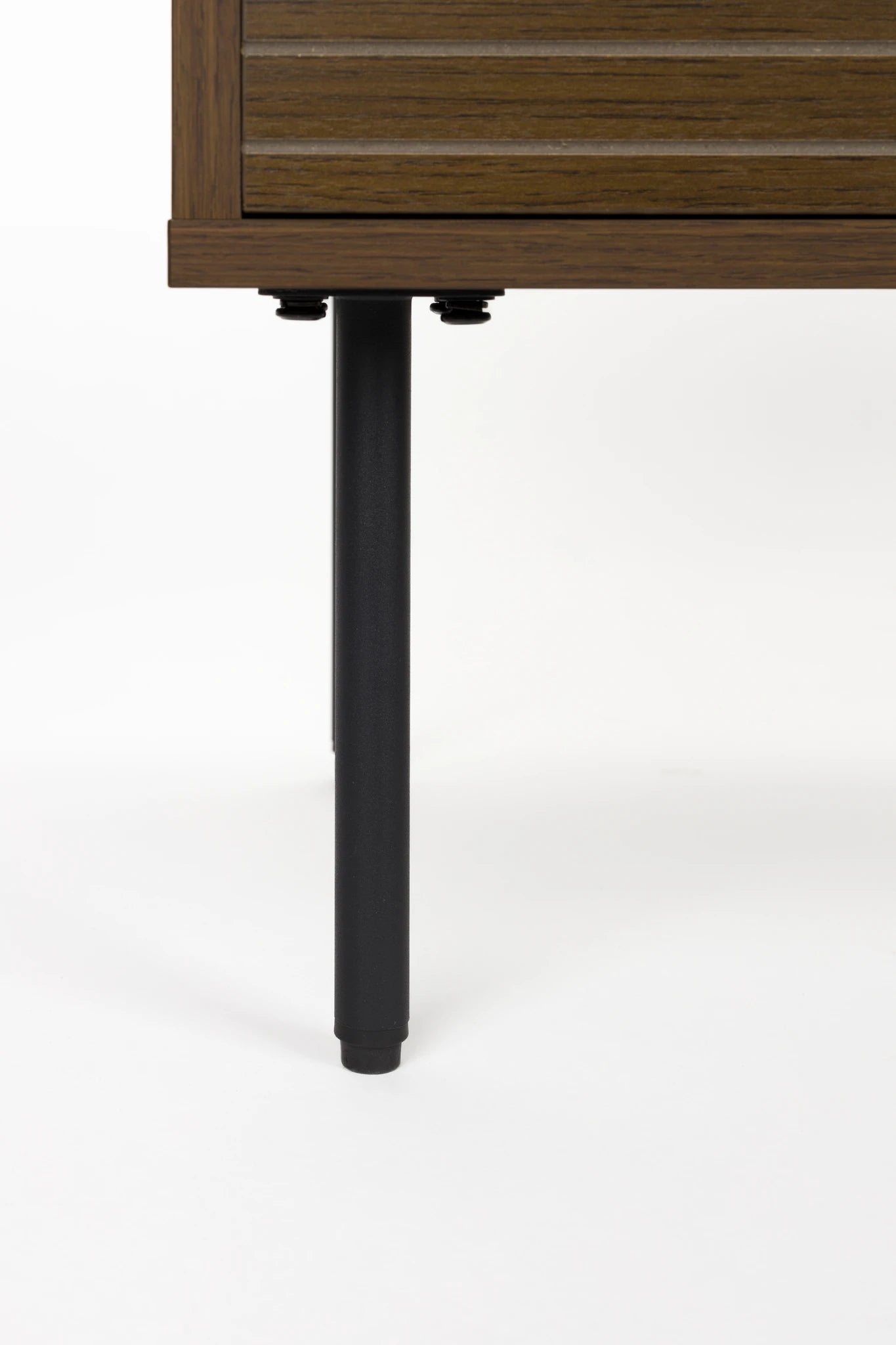 Flux Smoked Oak Brown Wood Low Cabinet