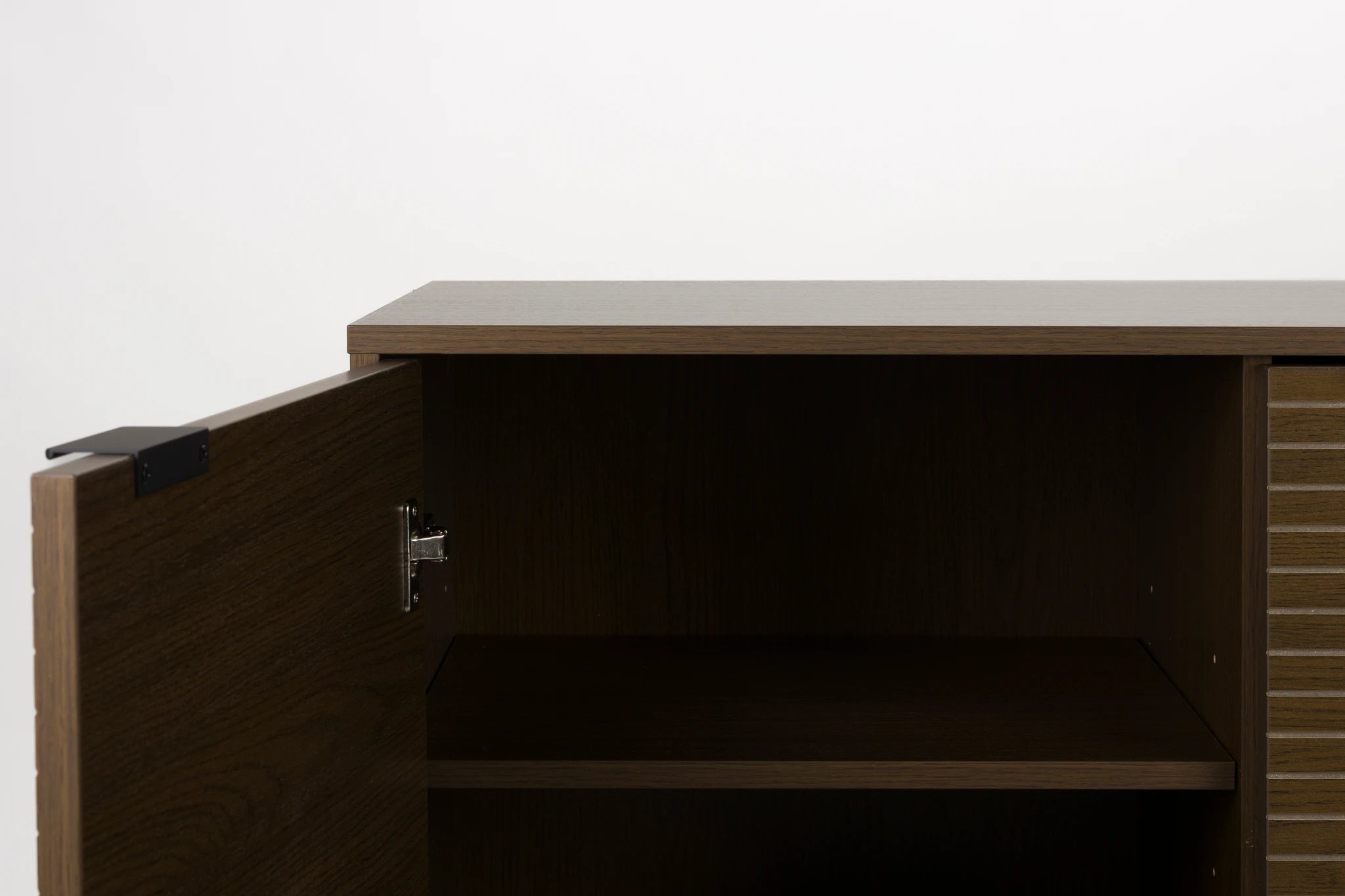 Flux Smoked Oak Brown Wood High Sideboard