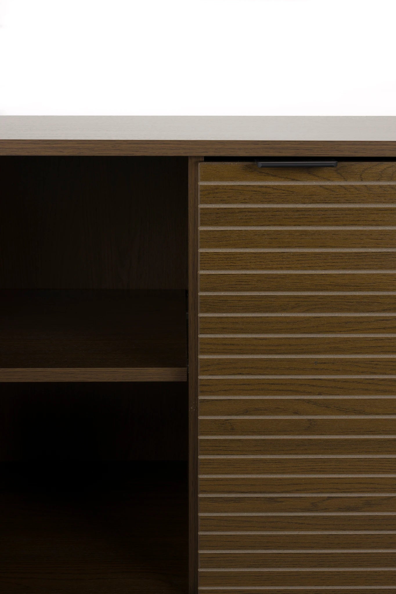 Flux Smoked Oak Brown Wood High Sideboard