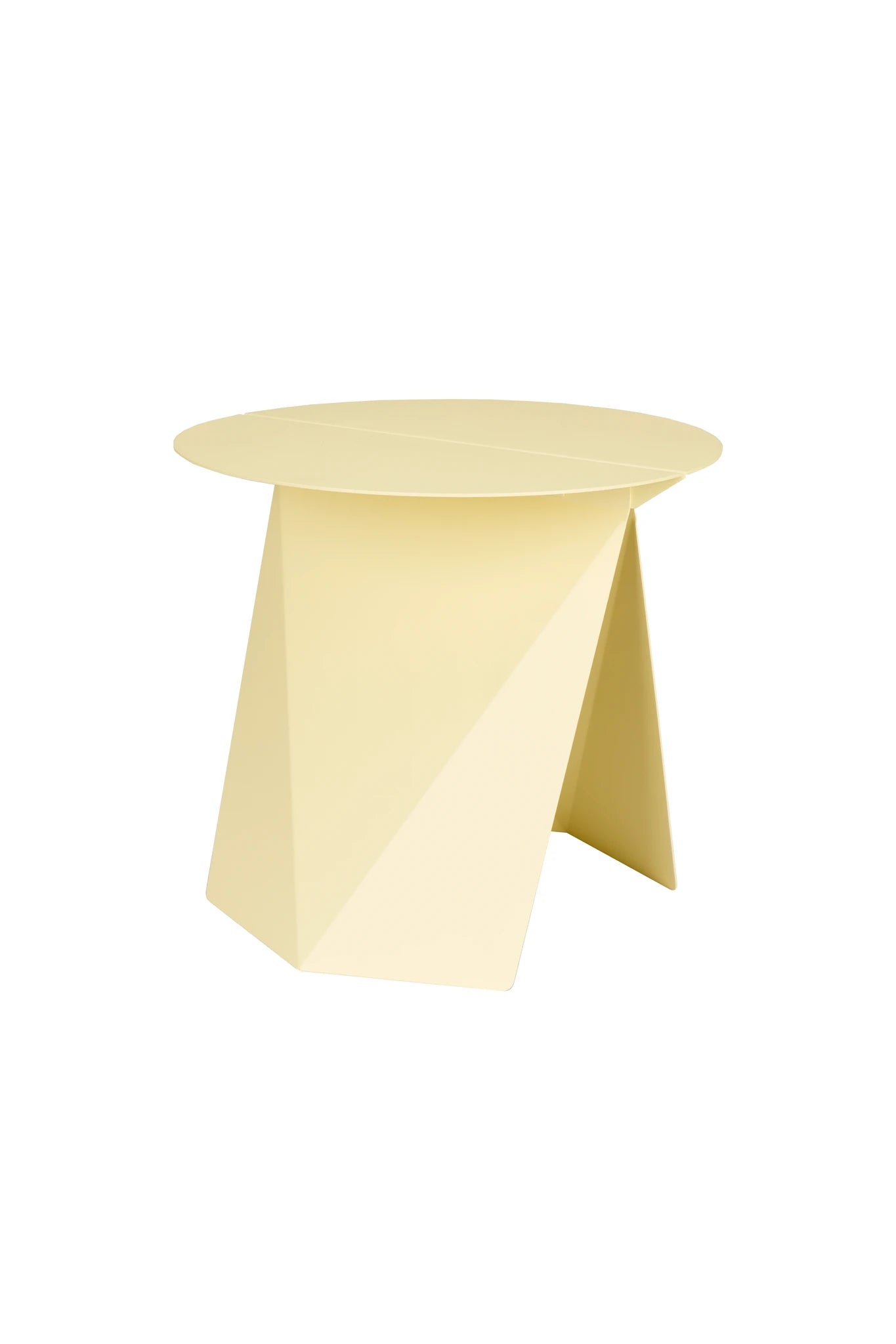 Zuiver Foldy Lemon Yellow Steel Side Table