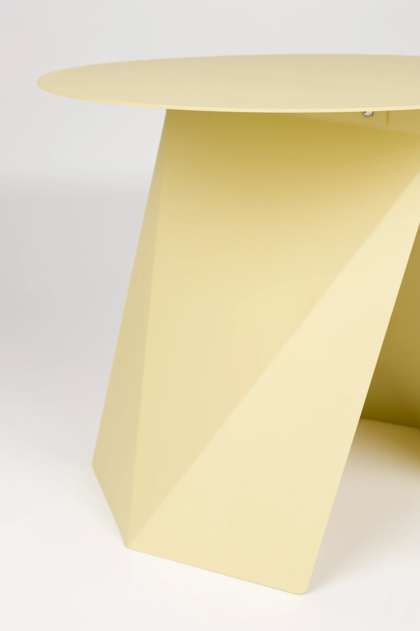 Zuiver Foldy Lemon Yellow Steel Side Table