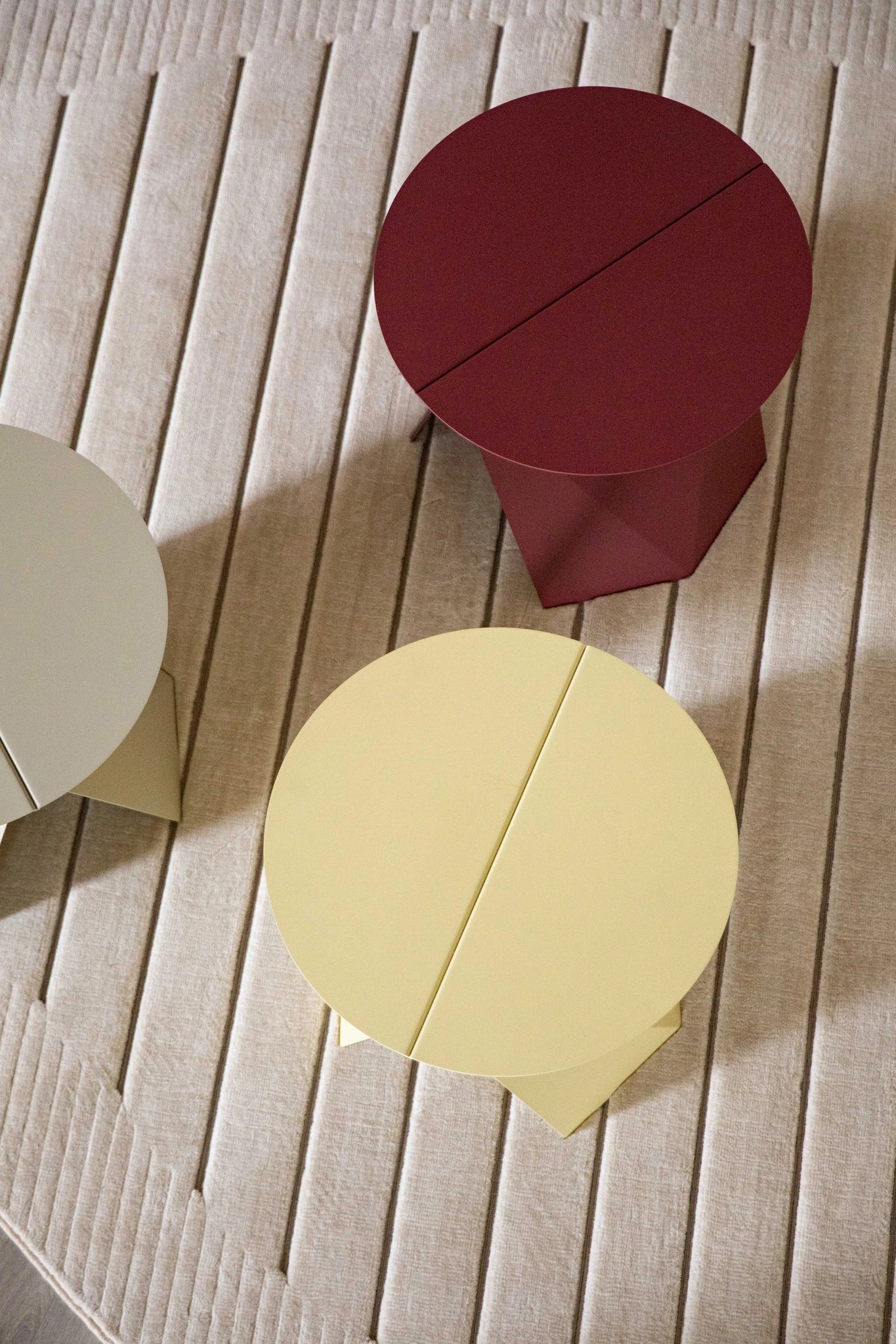 Zuiver Foldy Lemon Yellow Steel Side Table