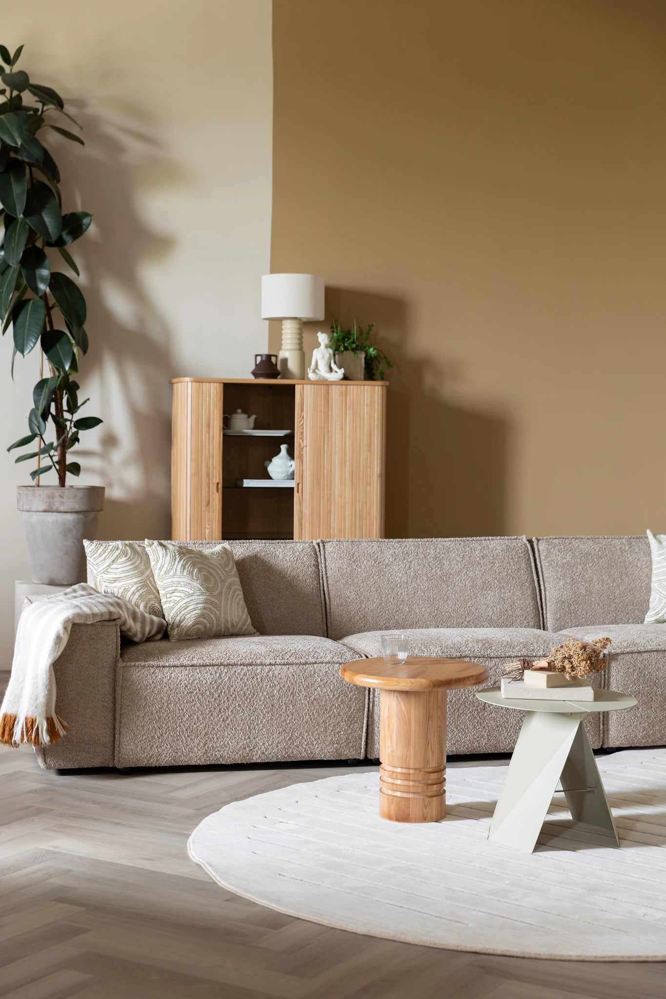 Zuiver Foldy Beige Steel Side Table