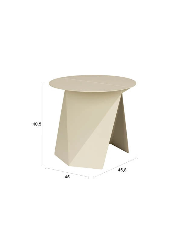 Zuiver Foldy Beige Steel Side Table