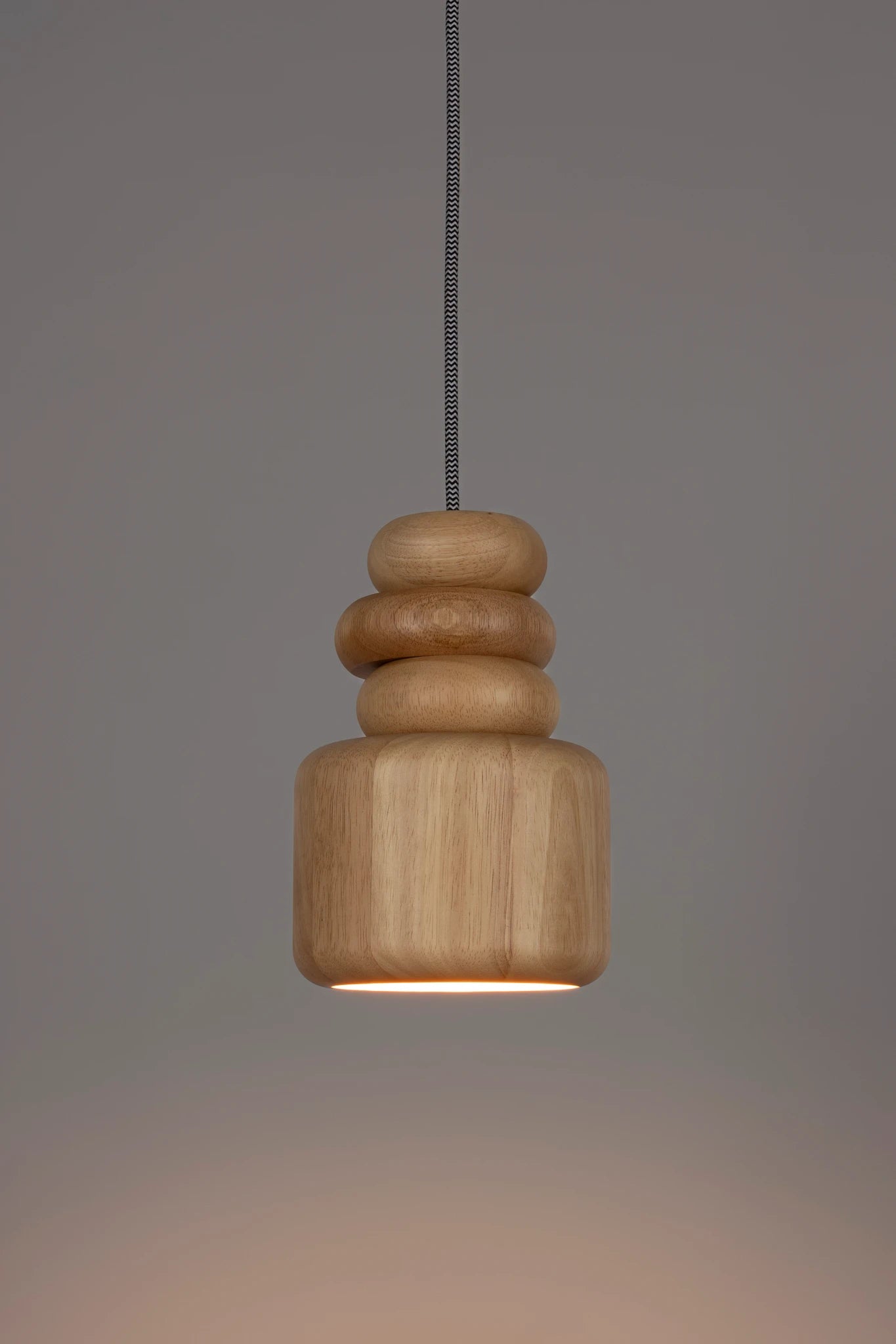 Zuiver Dicky Natural Oak Brown Wood Pendant Light