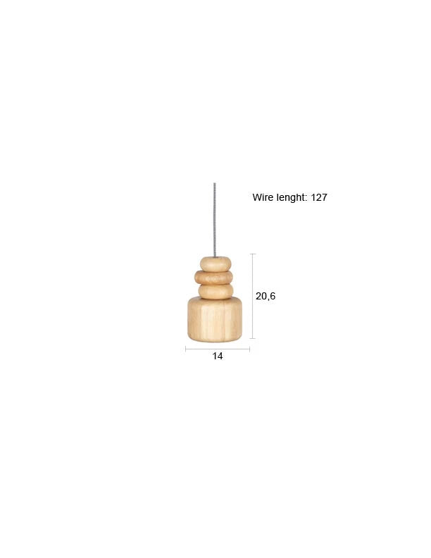 Zuiver Dicky Natural Oak Brown Wood Pendant Light