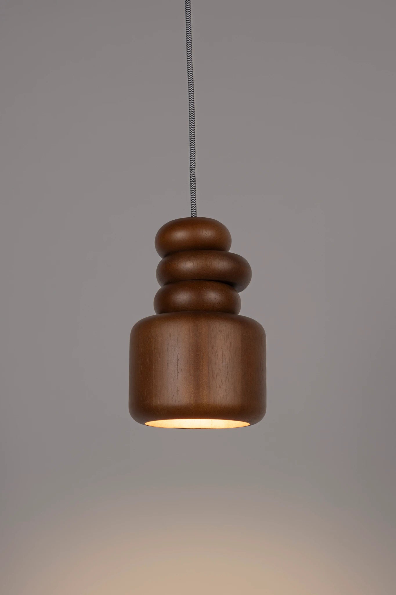 Zuiver Dicky Walnut Brown Wood Pendant Light