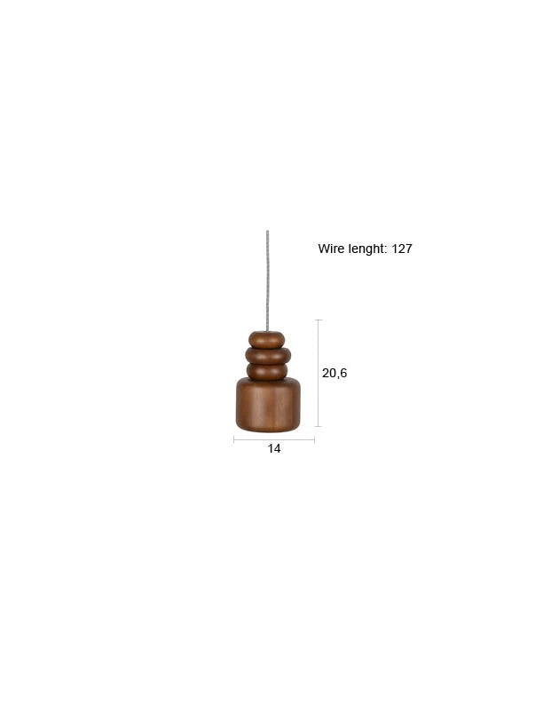 Zuiver Dicky Walnut Brown Wood Pendant Light