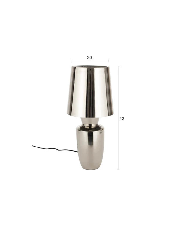 Zuiver Classy Shiny Silver Iron Table Lamp