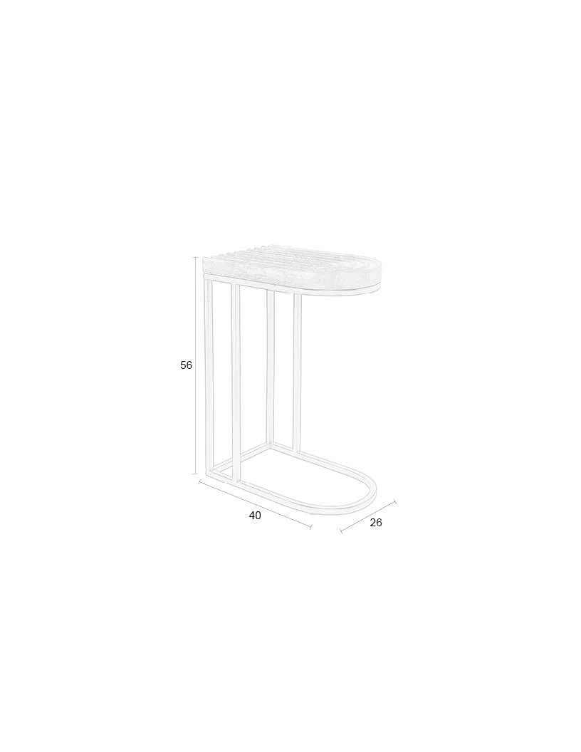 Zide Brown Wood Side Table