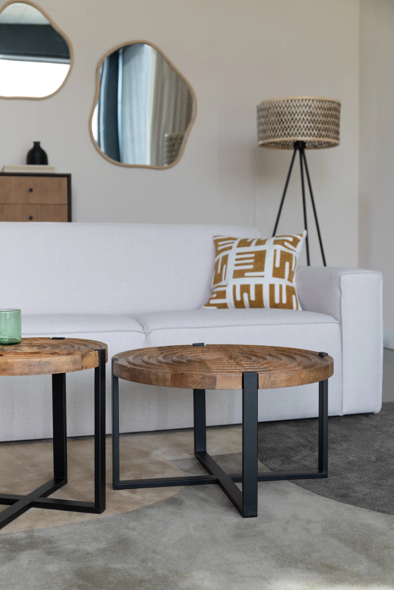 Buz Brown Wood Coffee Table