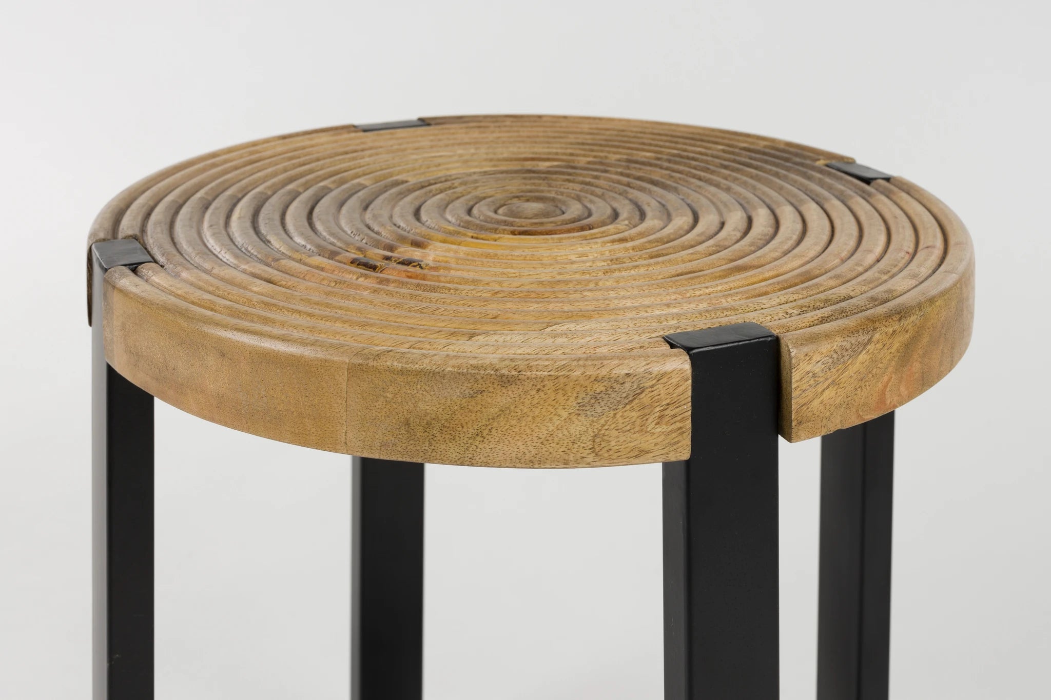 Buz Brown Wood Side Table