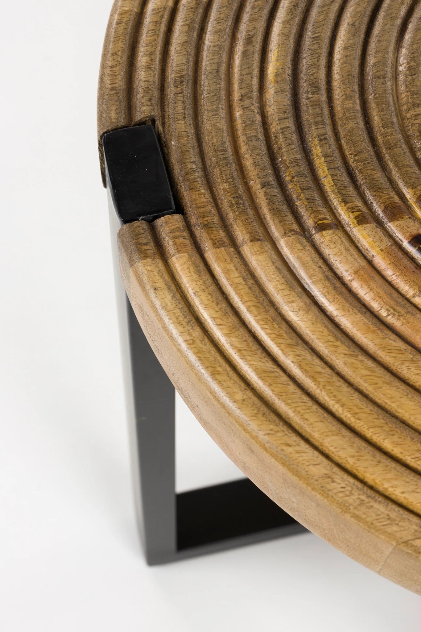 Buz Brown Wood Side Table