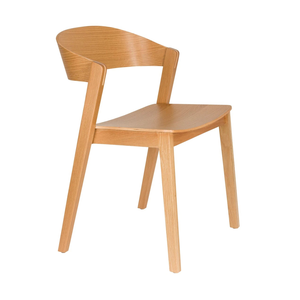 Set of 2 Wooz Natural Beech Wood Dining Chairs
