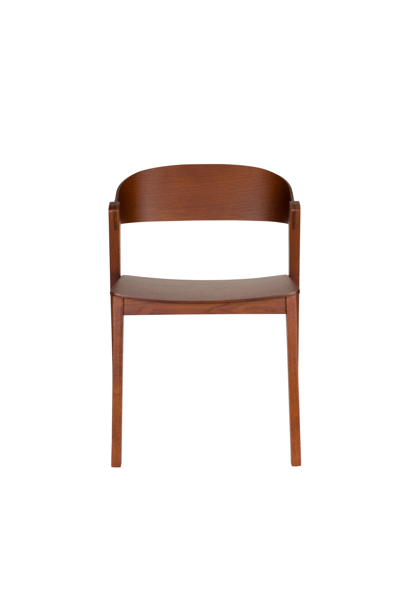 Set of 2 Wooz Walnut Brown Beech Wood Dining Chairs