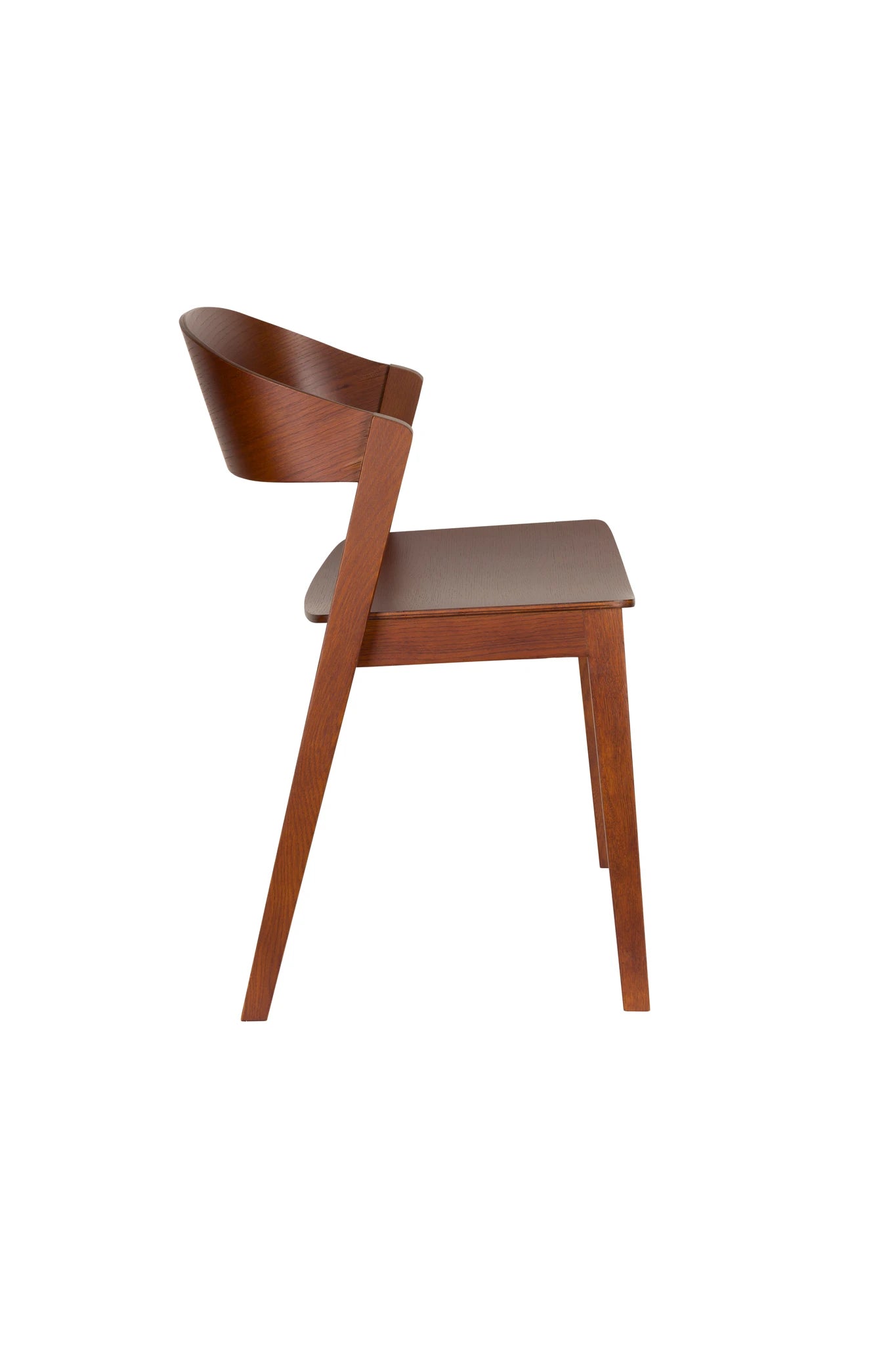 Set of 2 Wooz Walnut Brown Beech Wood Dining Chairs
