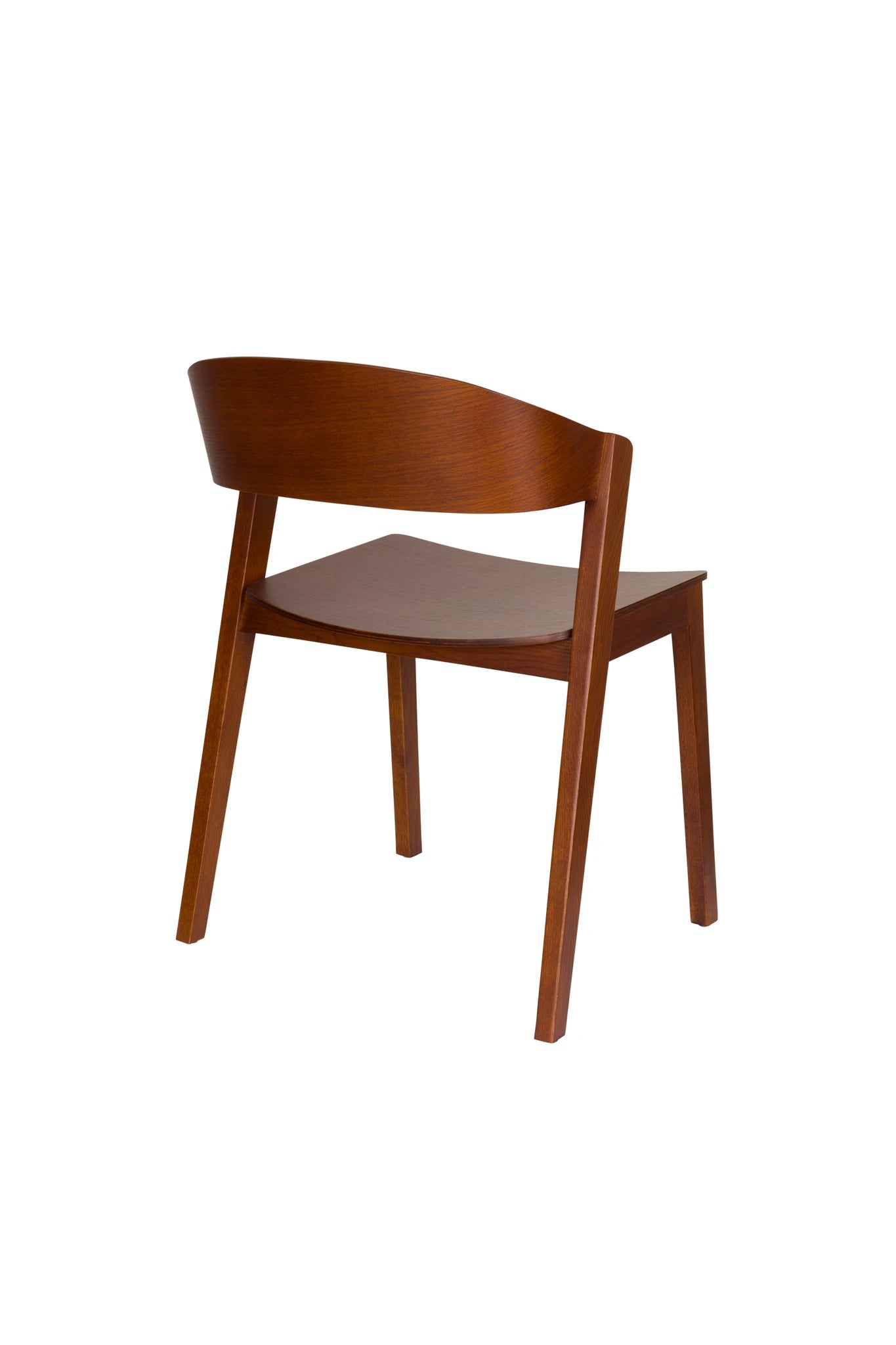 Set of 2 Wooz Walnut Brown Beech Wood Dining Chairs