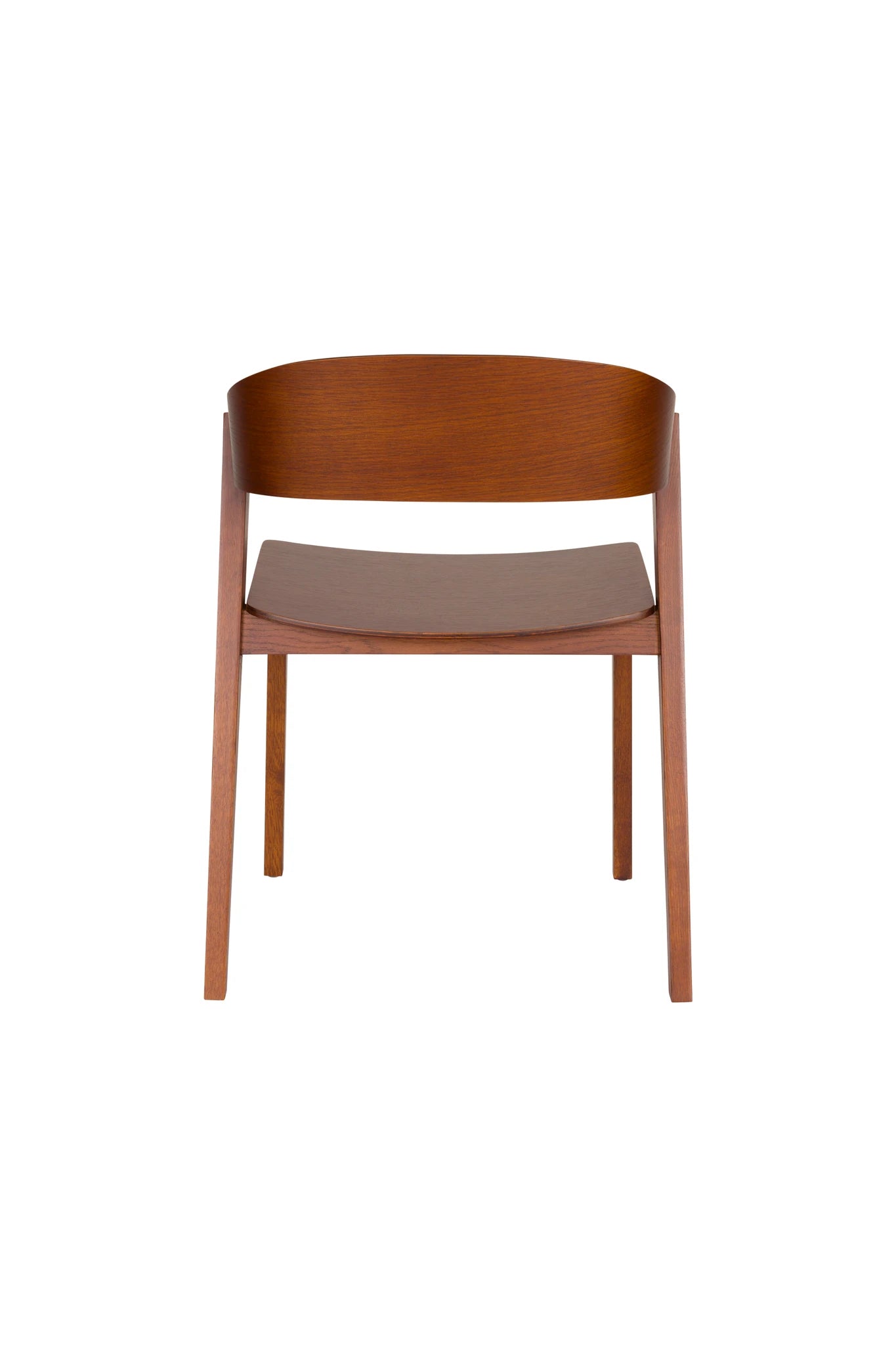 Set of 2 Wooz Walnut Brown Beech Wood Dining Chairs