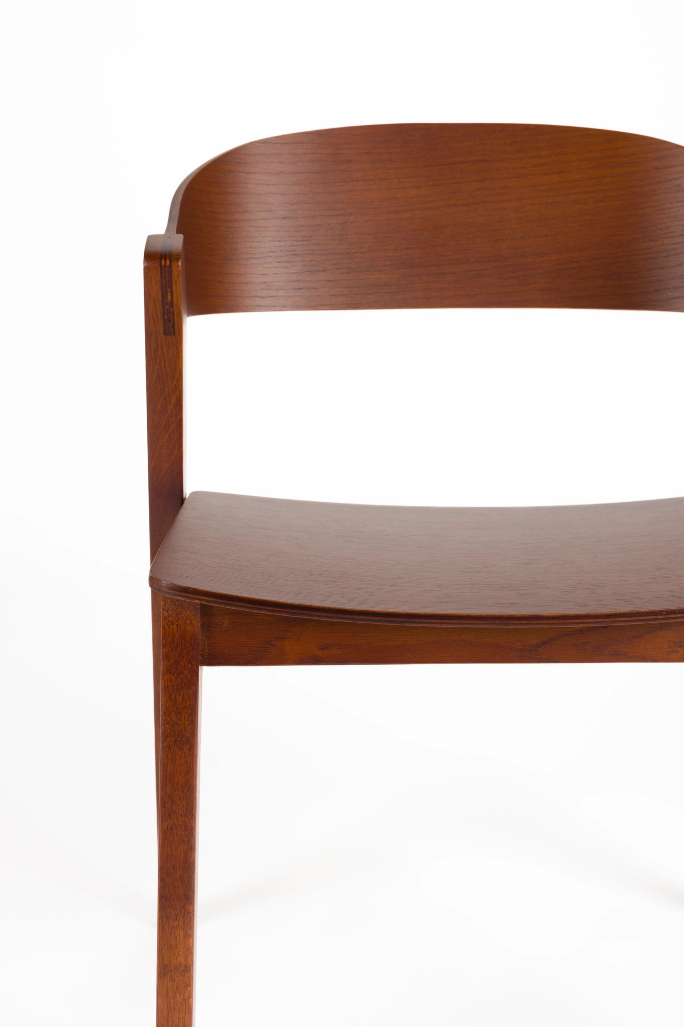 Set of 2 Wooz Walnut Brown Beech Wood Dining Chairs