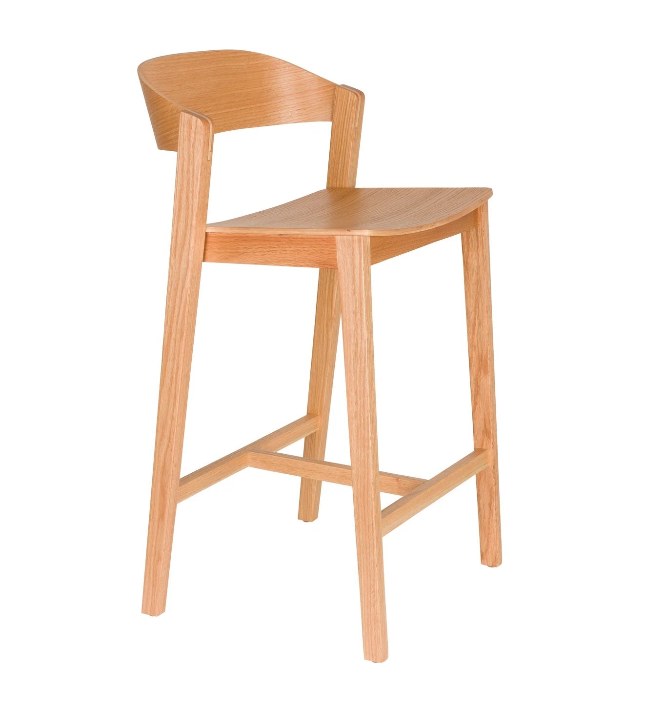 Wooz Natural Beech Wood Bar Stool