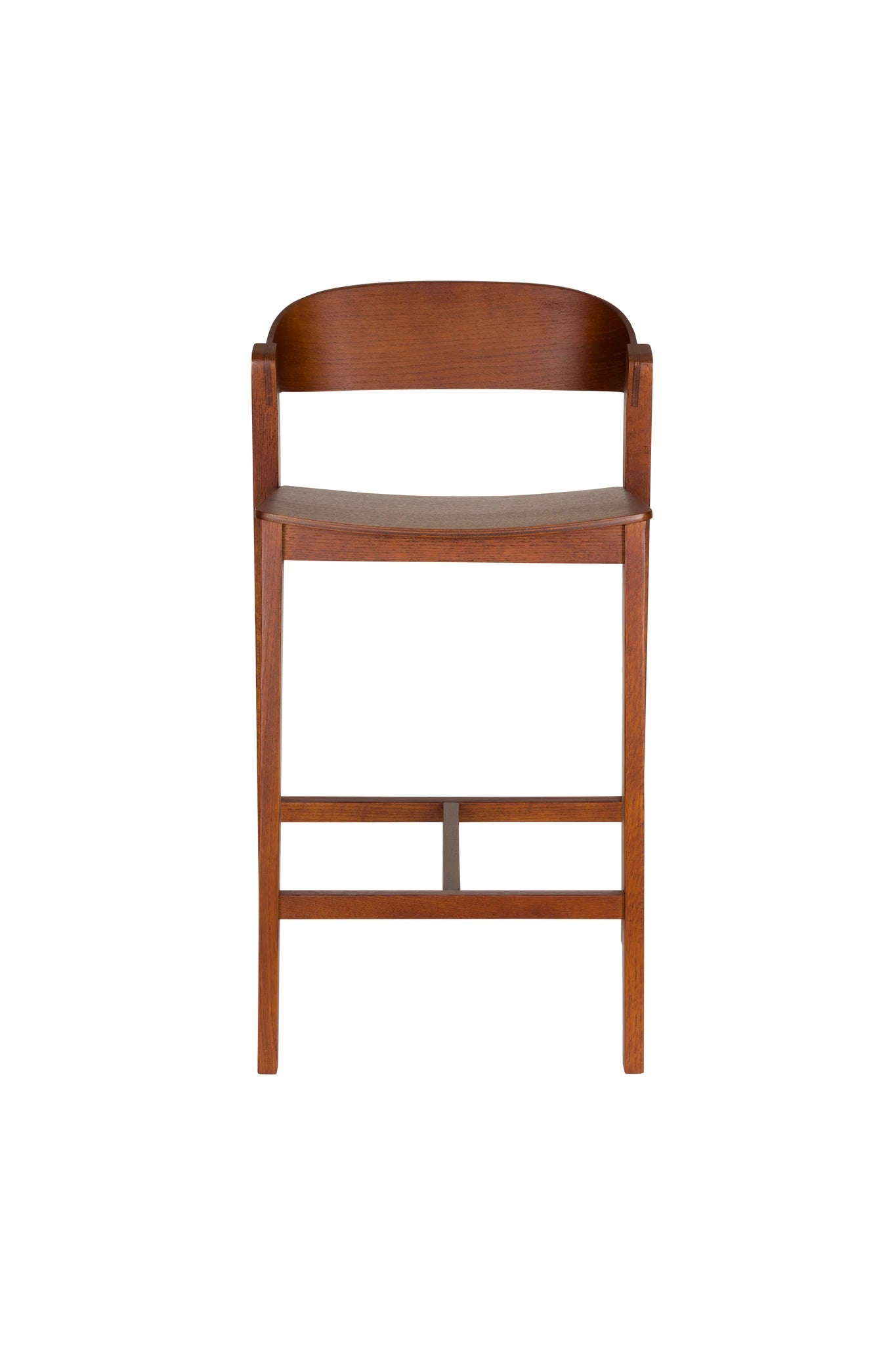 Wooz Walnut Brown Beech Wood Bar Stool