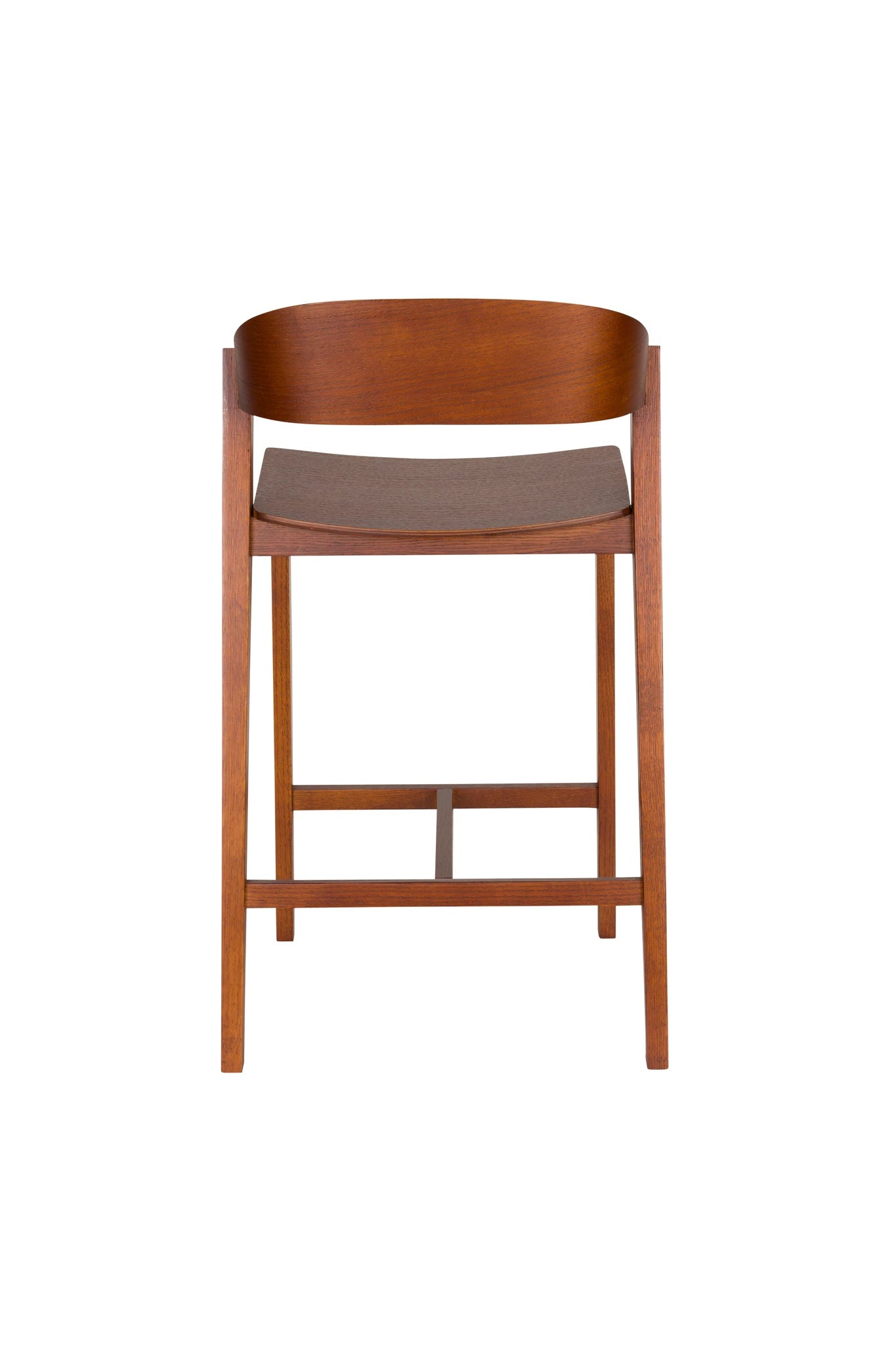 Wooz Walnut Brown Beech Wood Bar Stool