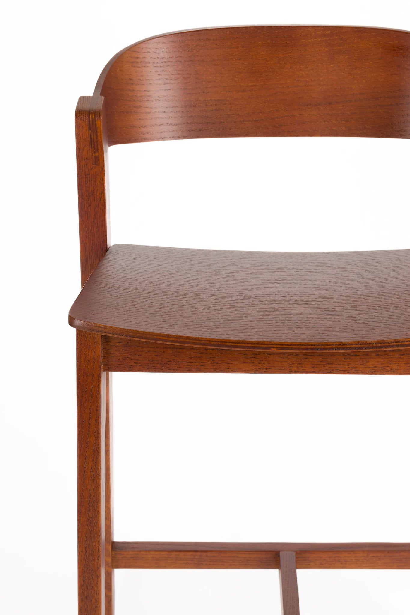 Wooz Walnut Brown Beech Wood Bar Stool