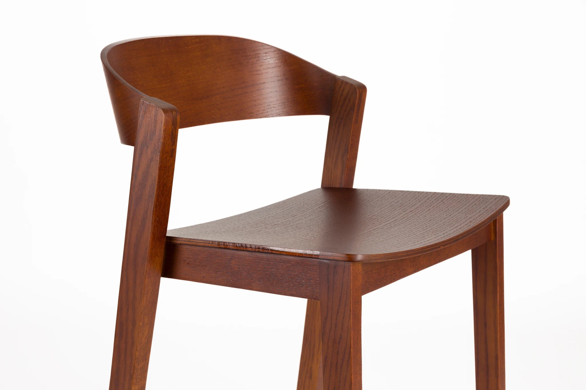 Wooz Walnut Brown Beech Wood Bar Stool