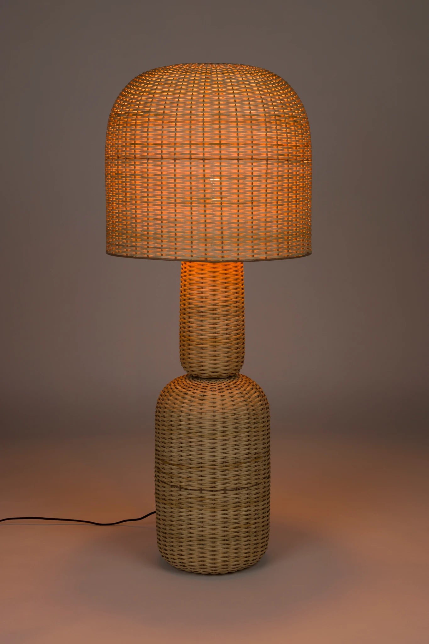 Jude Natural Rattan Floor Lamp 120cm