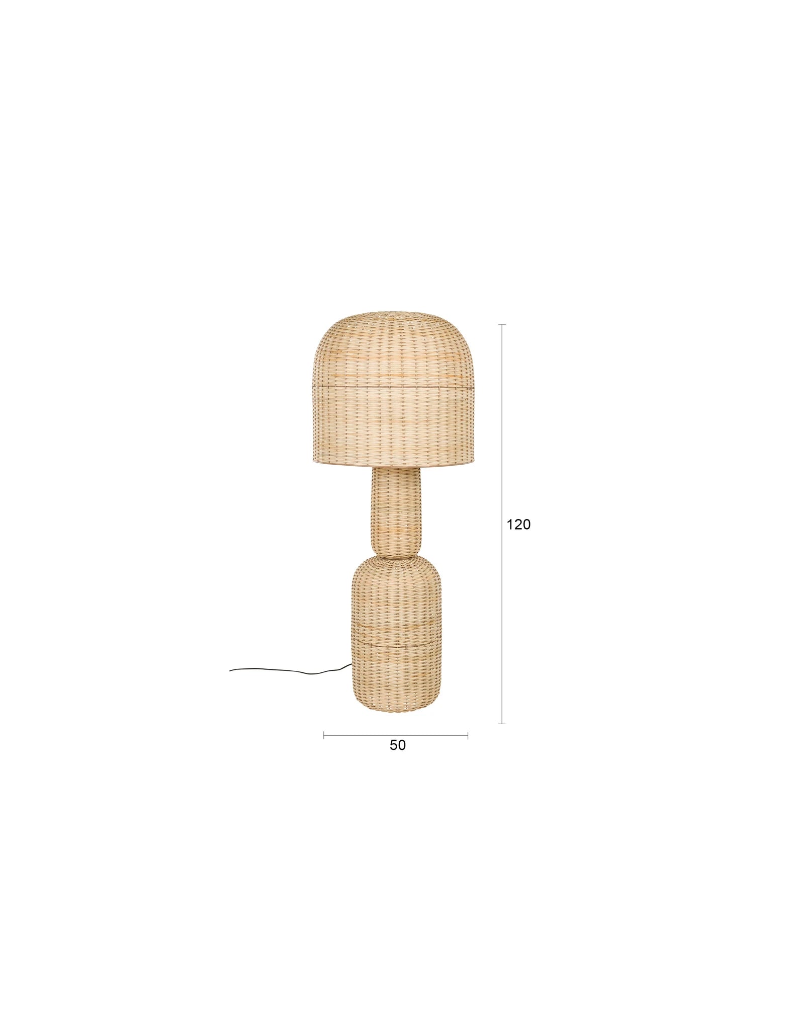 Jude Natural Rattan Floor Lamp 120cm