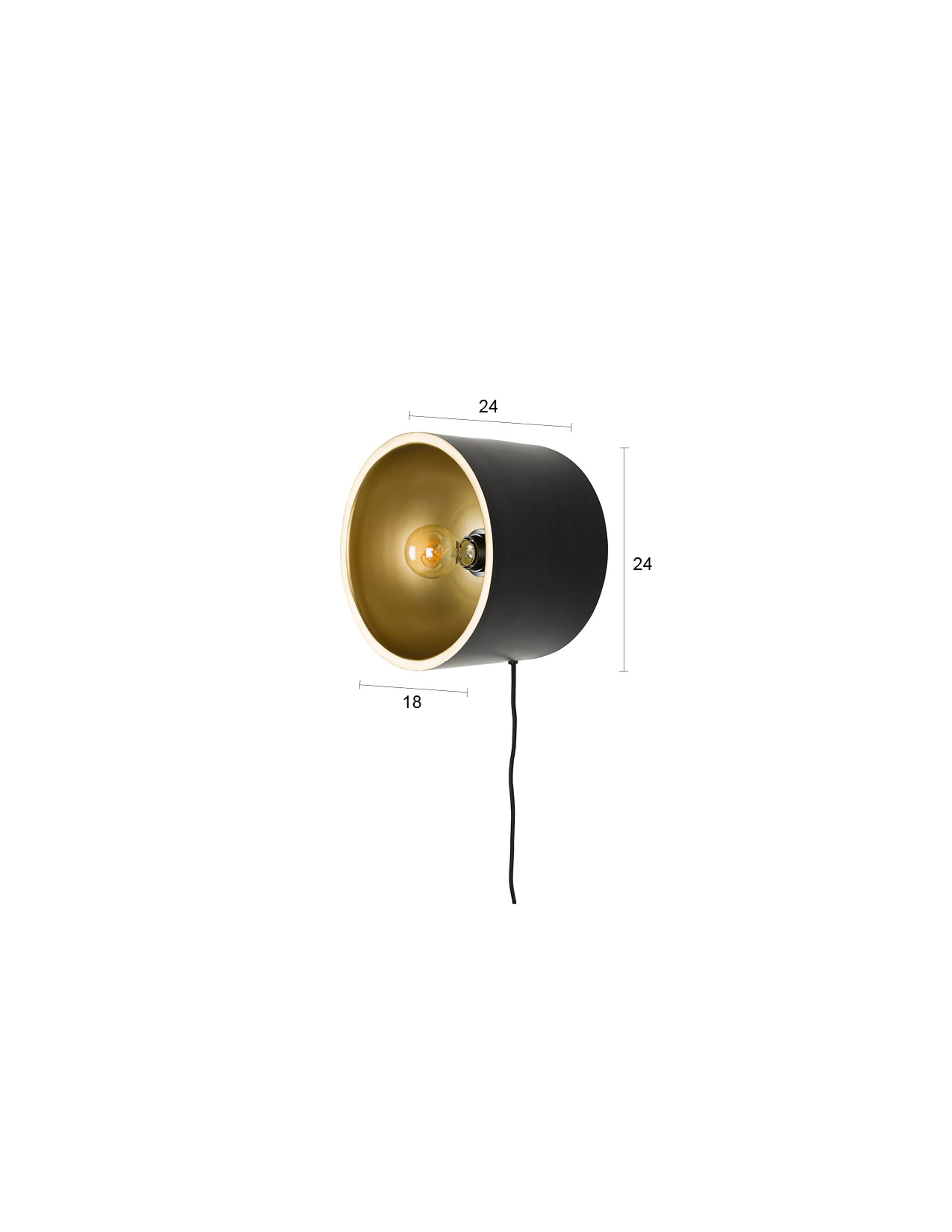 Sunny Gold Round Wall Light Medium