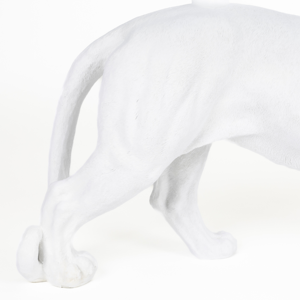 Bold Monkey Dope as Hell All White Panther Coffee Table