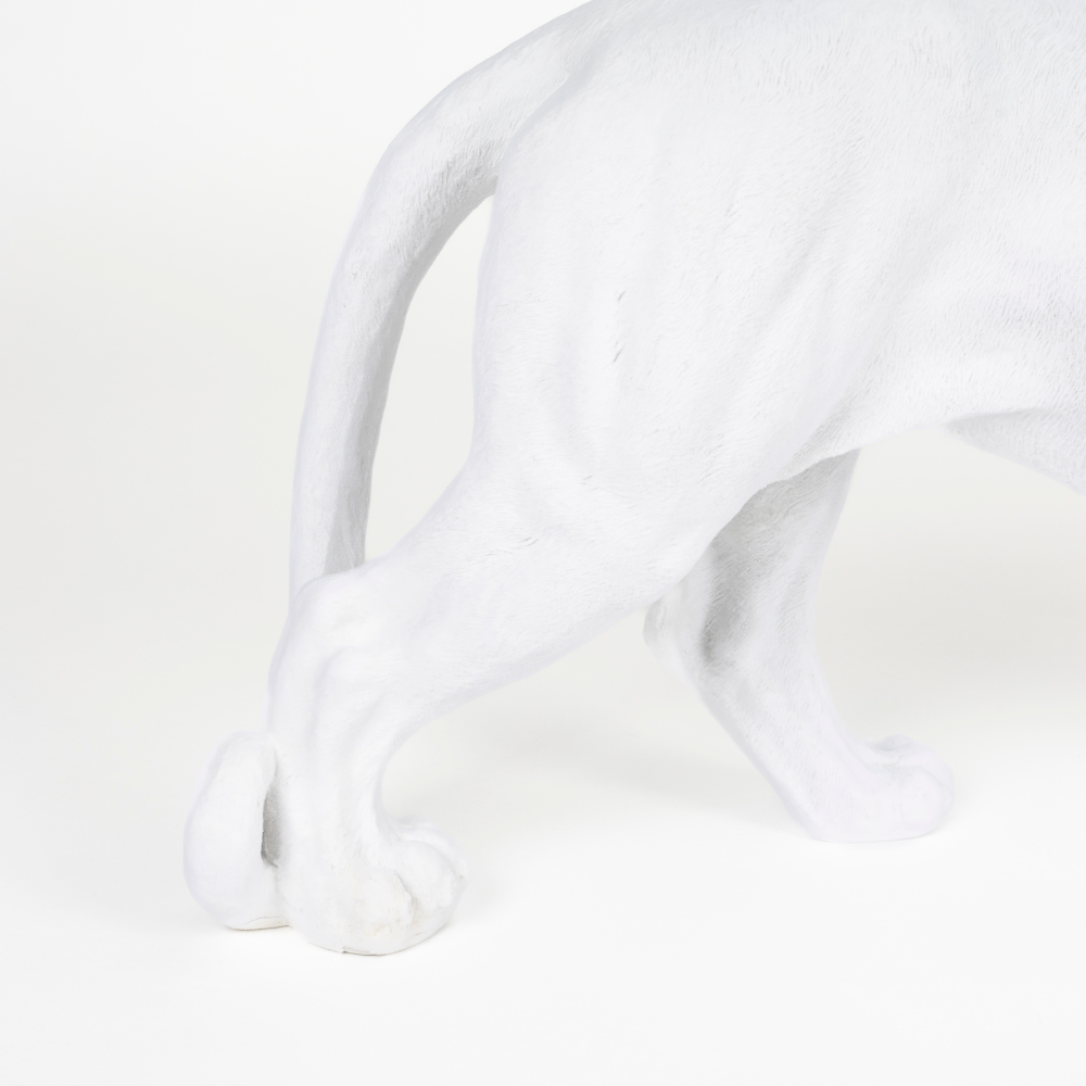 Bold Monkey Dope as Hell All White Panther Coffee Table Bold Monkey Dope as Hell All White Panther Coffee Table