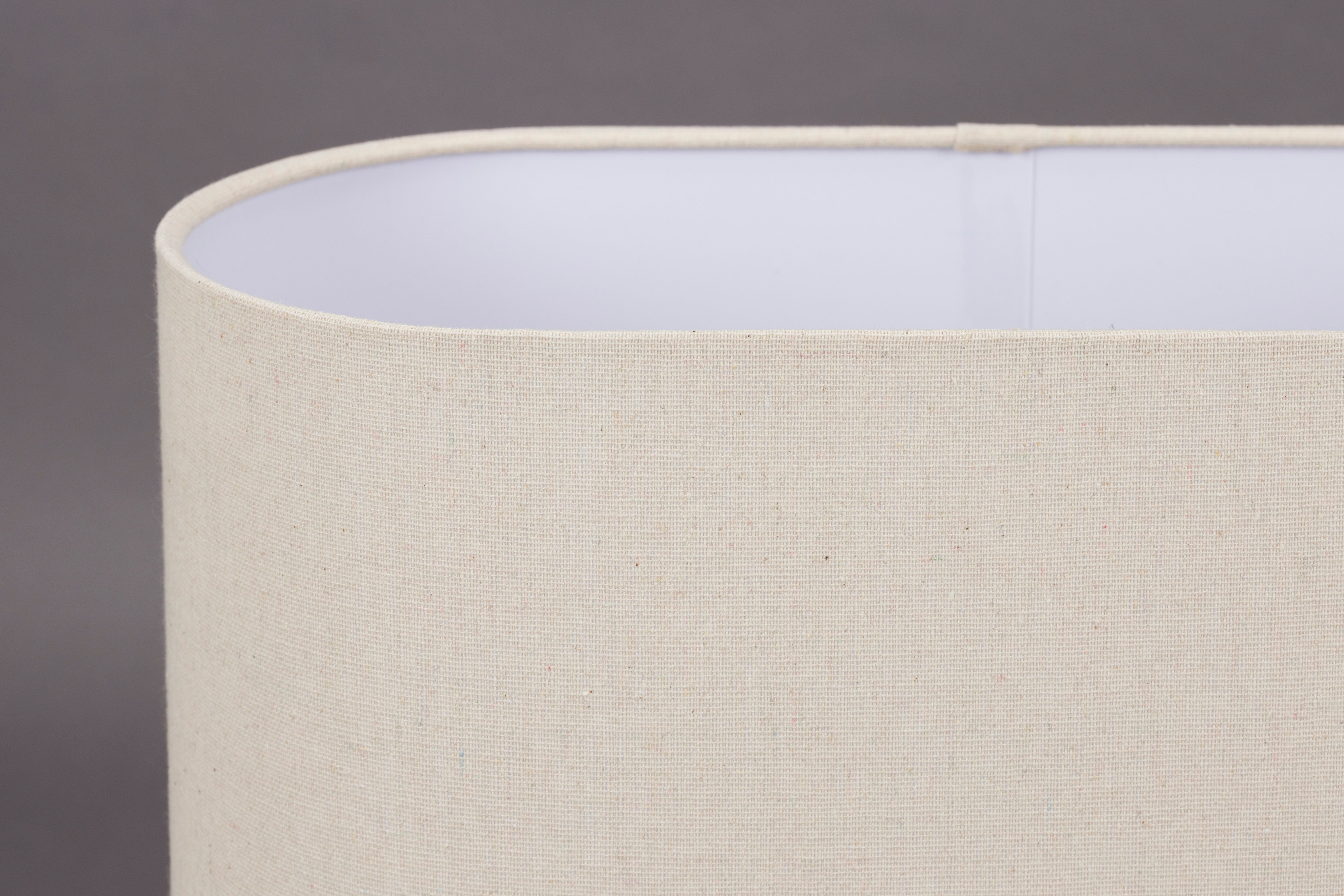 Dutchbone Hailey Gloss White Ceramic Oval Table Lamp