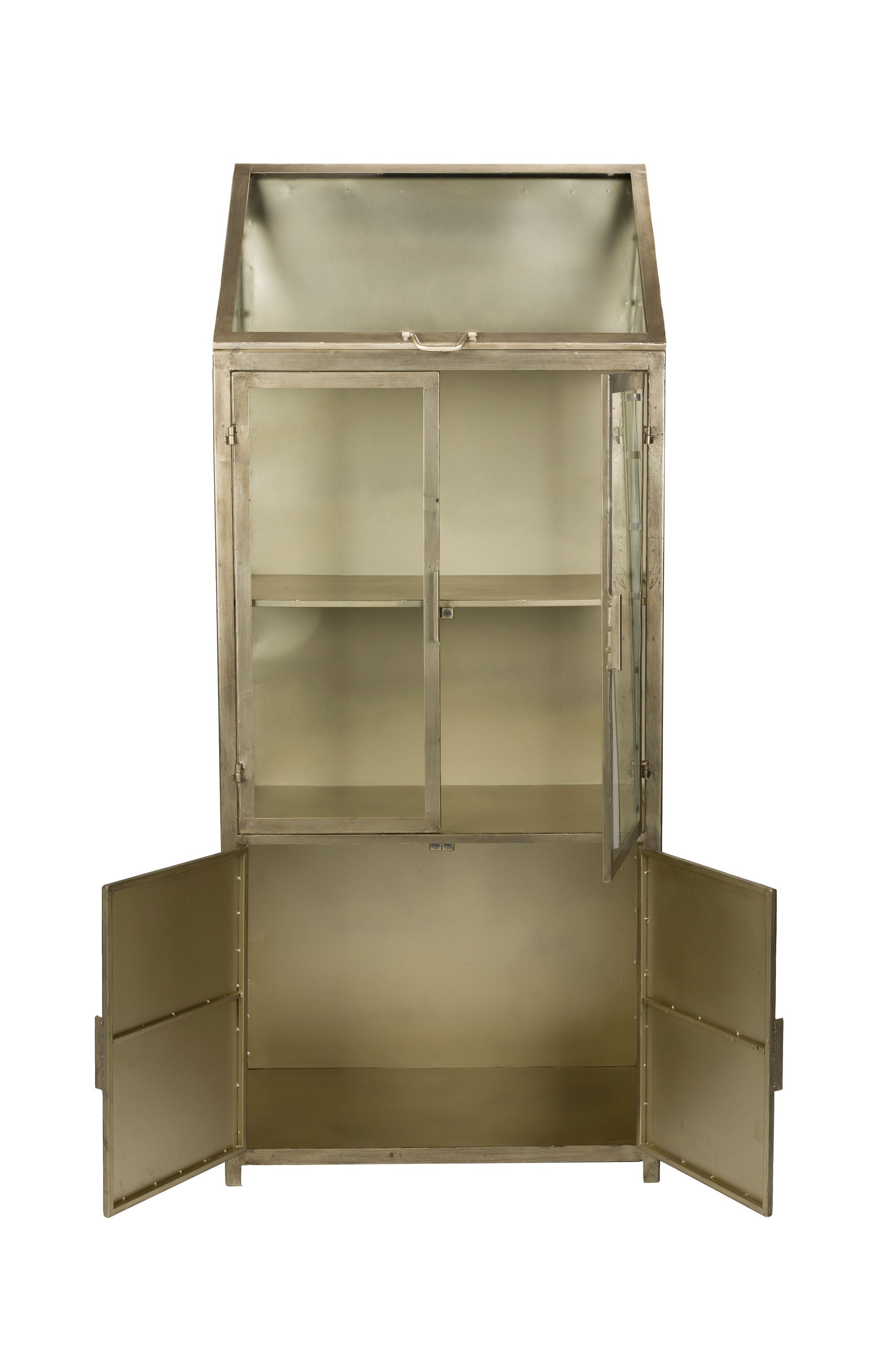 Dutchbone Monviso Gold & Glass Display Cabinet