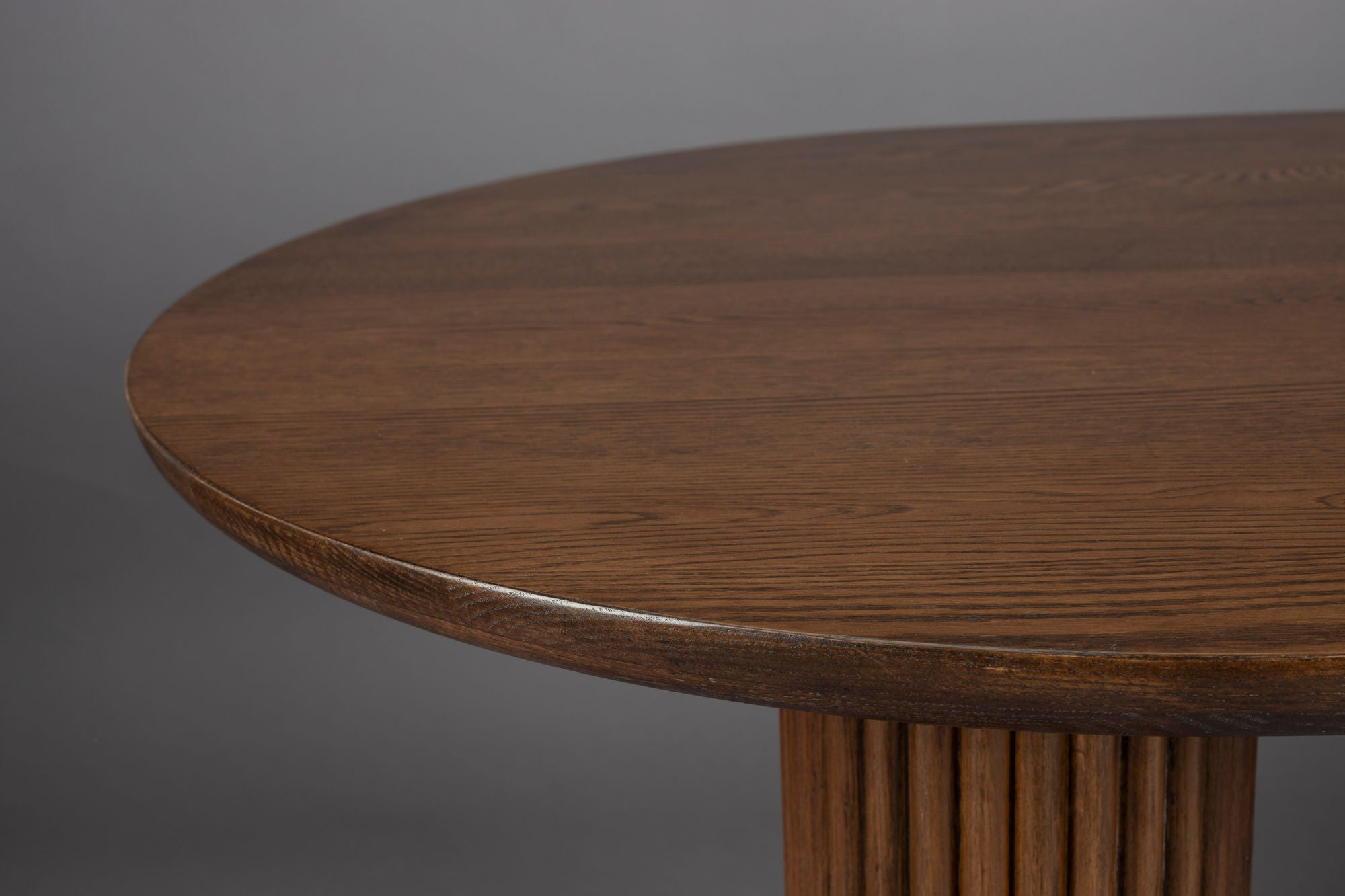 Dutchbone Dean Brown Oak Oval Dining Table