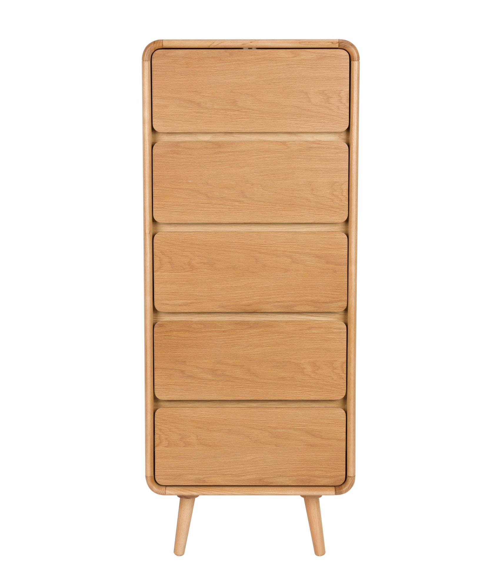 Zuiver Rise Natural Oak Wood Chest of Drawers