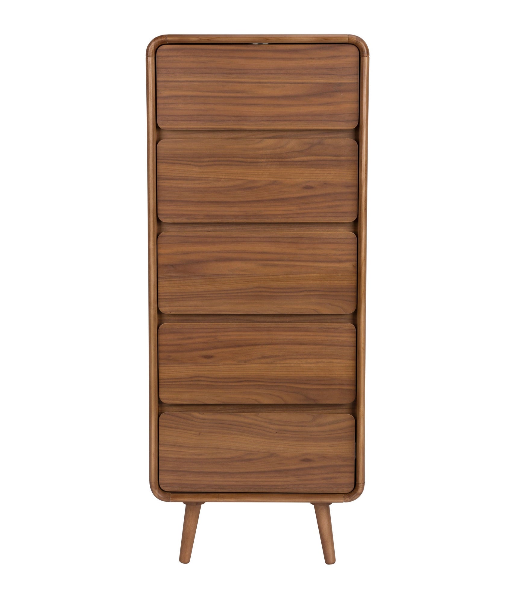Zuiver Rise Walnut Brown Wood Chest of Drawers
