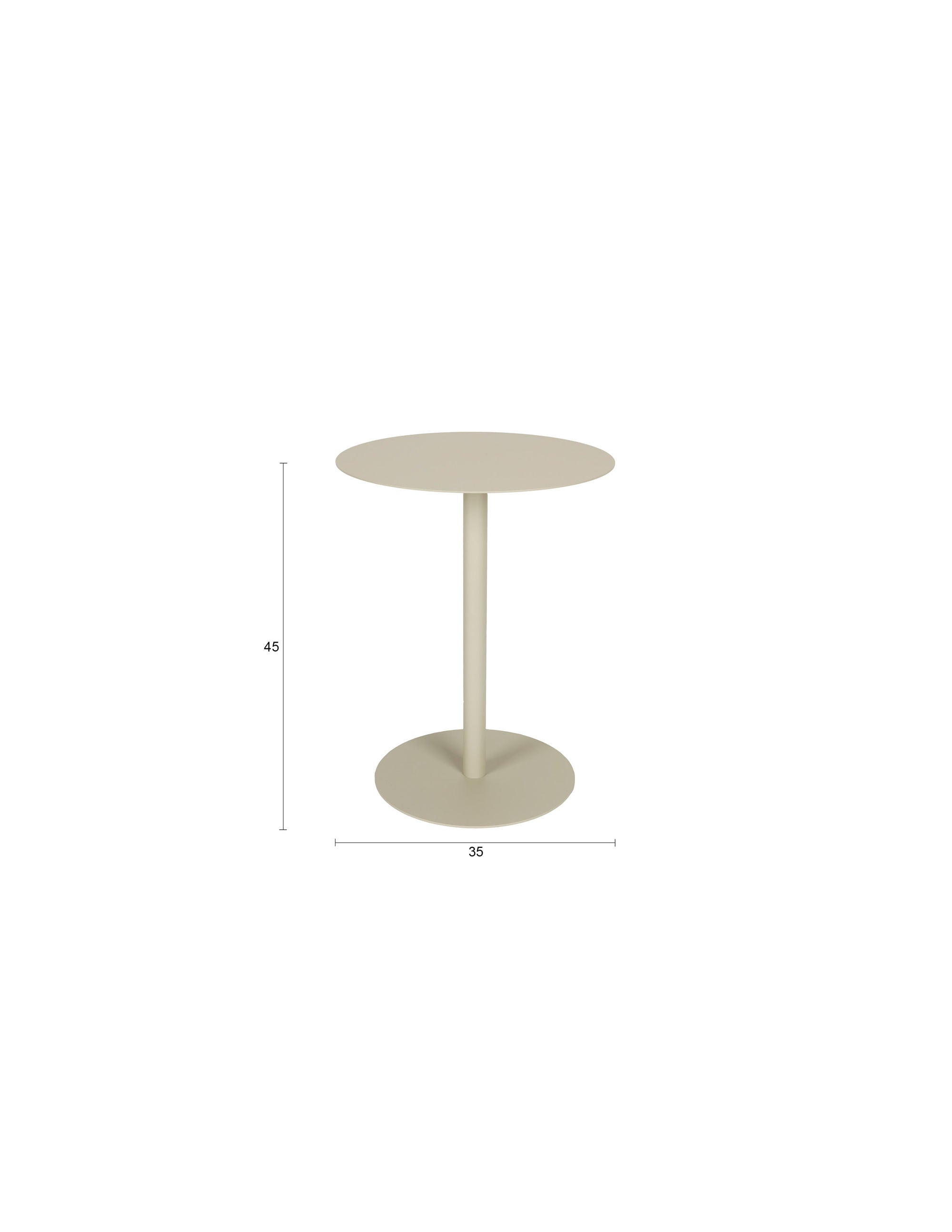 Zuiver Snow Brown Rice Side Table