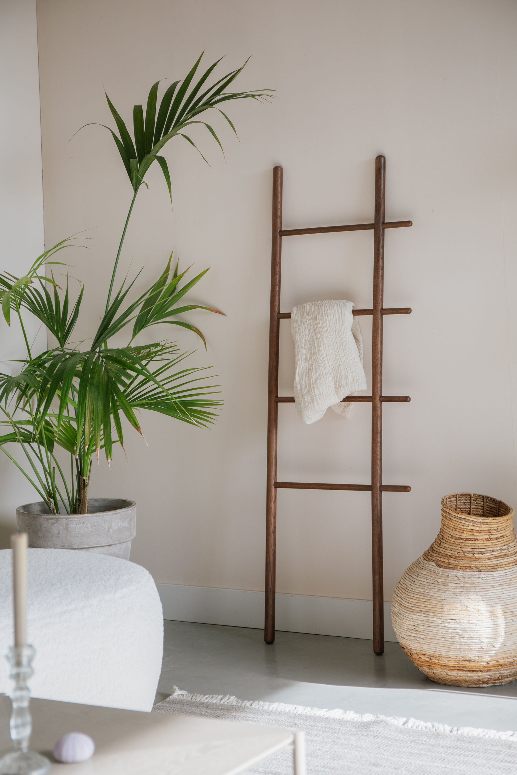 Jhon Walnut Brown Wood Ladder