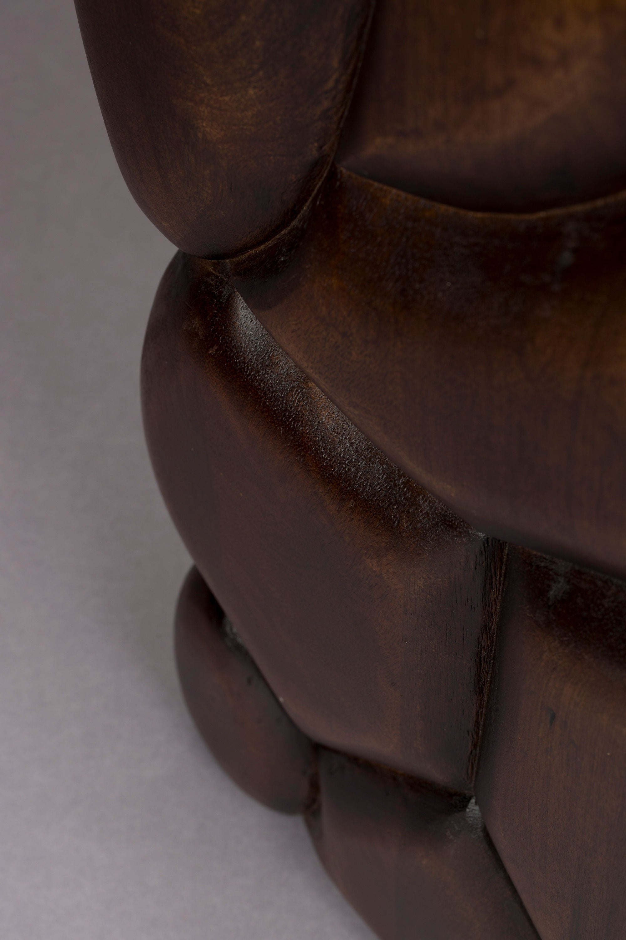 Dutchbone Brooklyn Deep Brown Mango Wood Stool Side Table