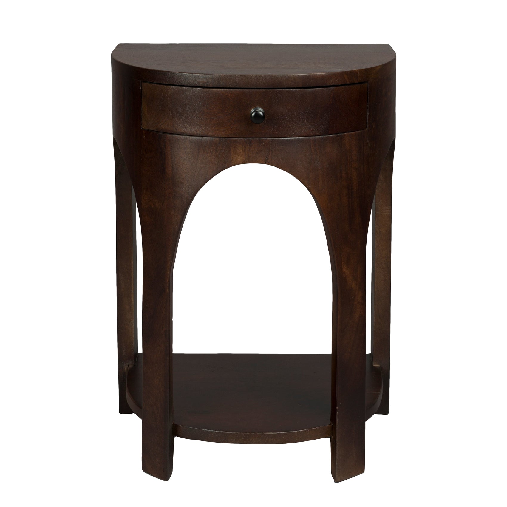 Dutchbone Belvedere Arched Brown Mango Wood Bedside Table