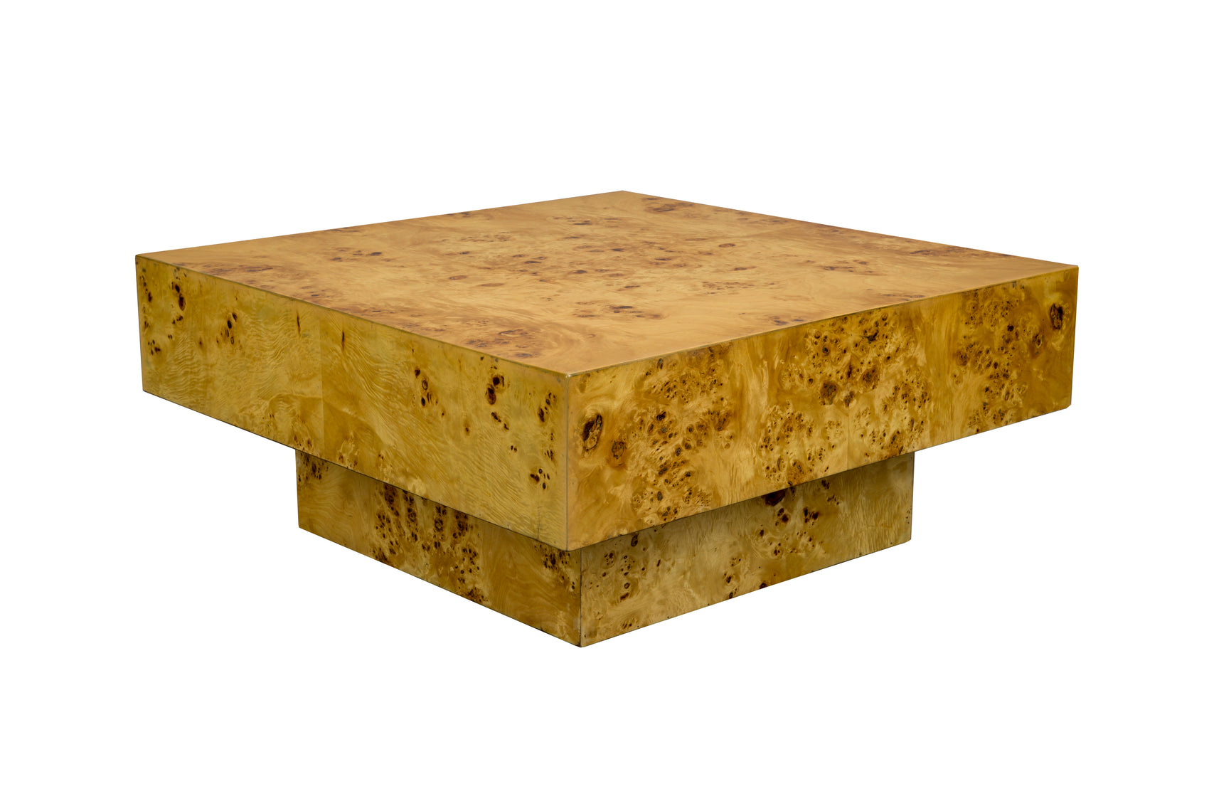 Dutchbone Quinn Natural Burl Wood Square Coffee Table