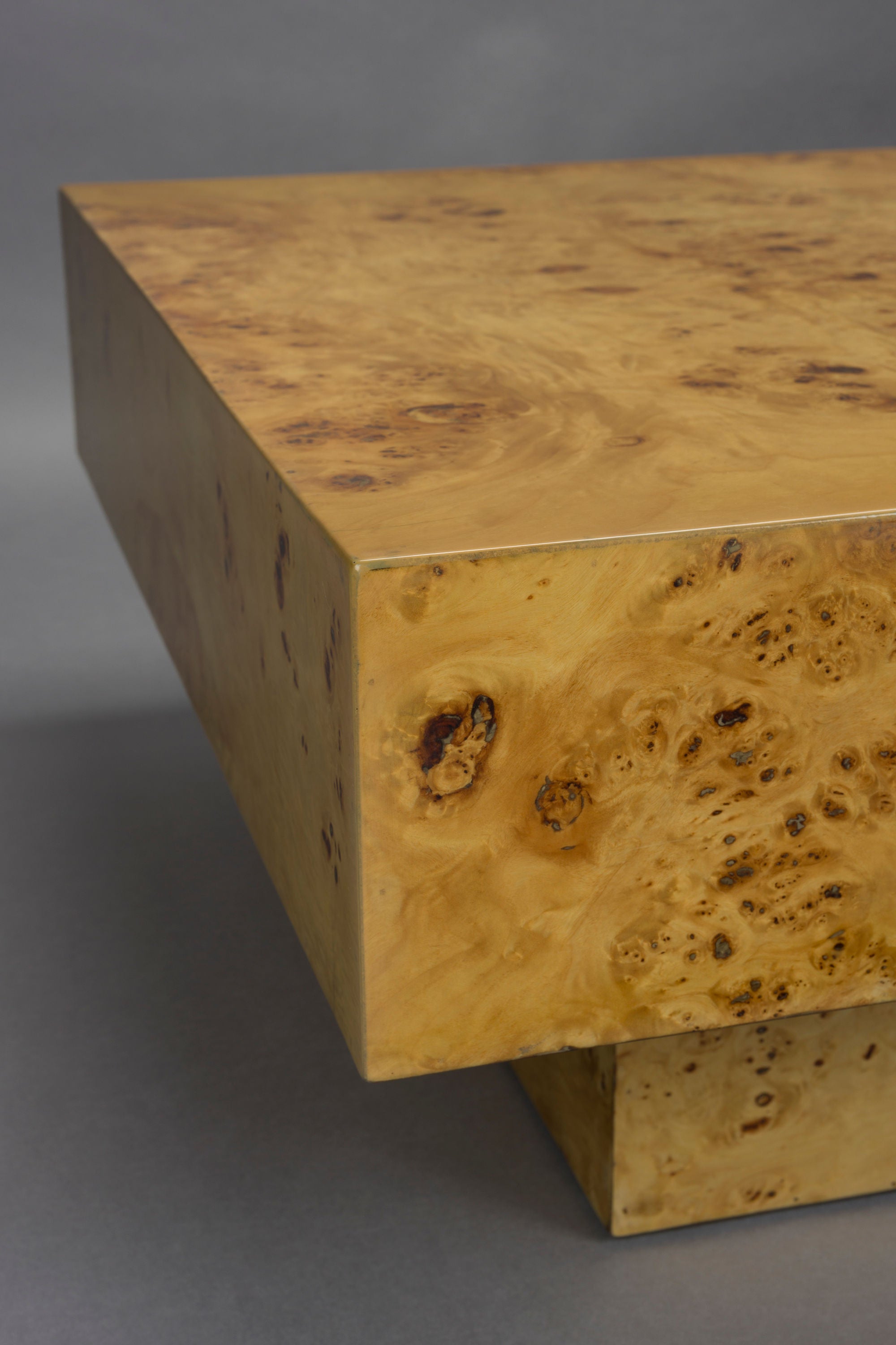 Dutchbone Quinn Natural Burl Wood Square Coffee Table