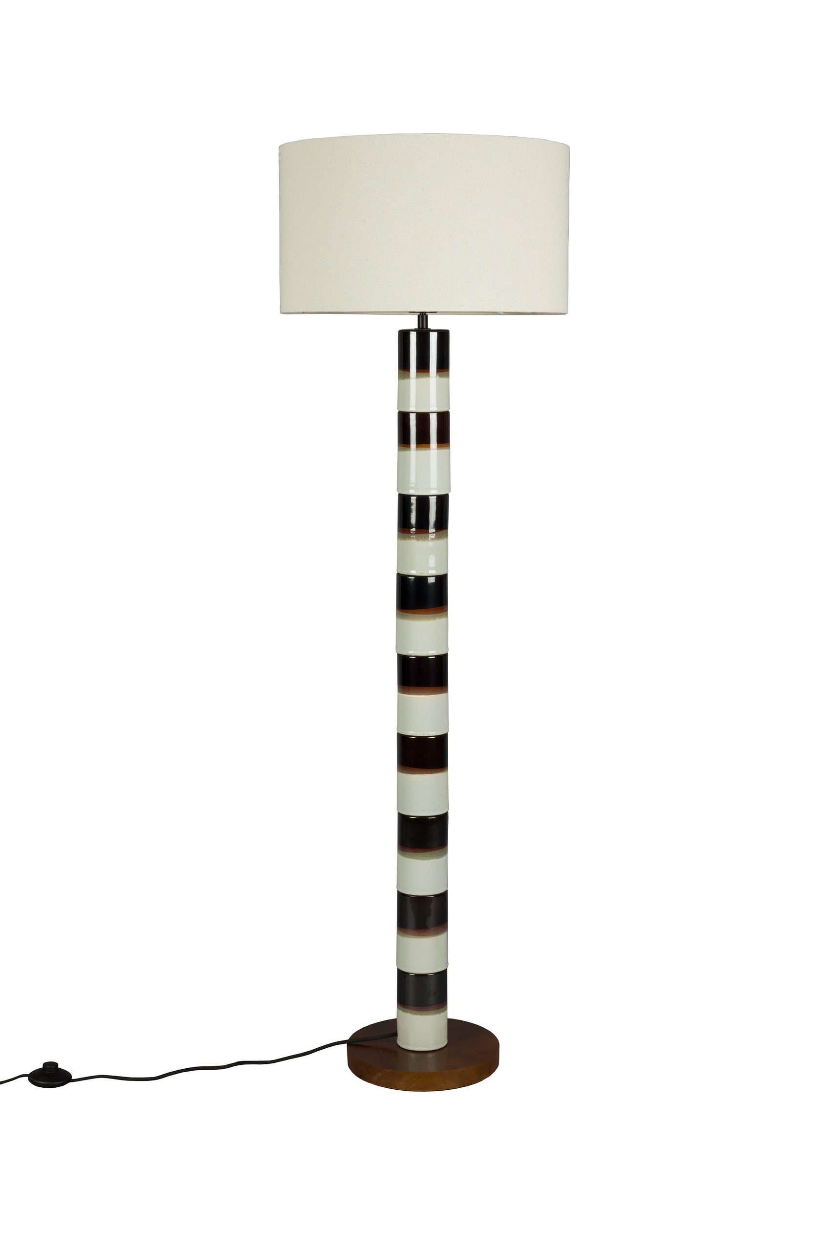 Dutchbone Vertigo Stacked Ceramic Black & White Floor Lamp