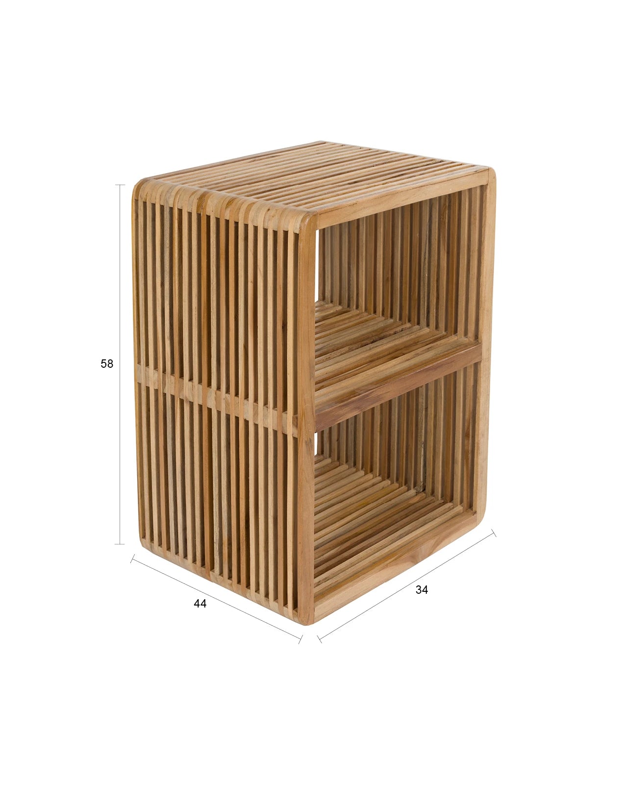 Djia Brown Teak Wood Shelf Medium