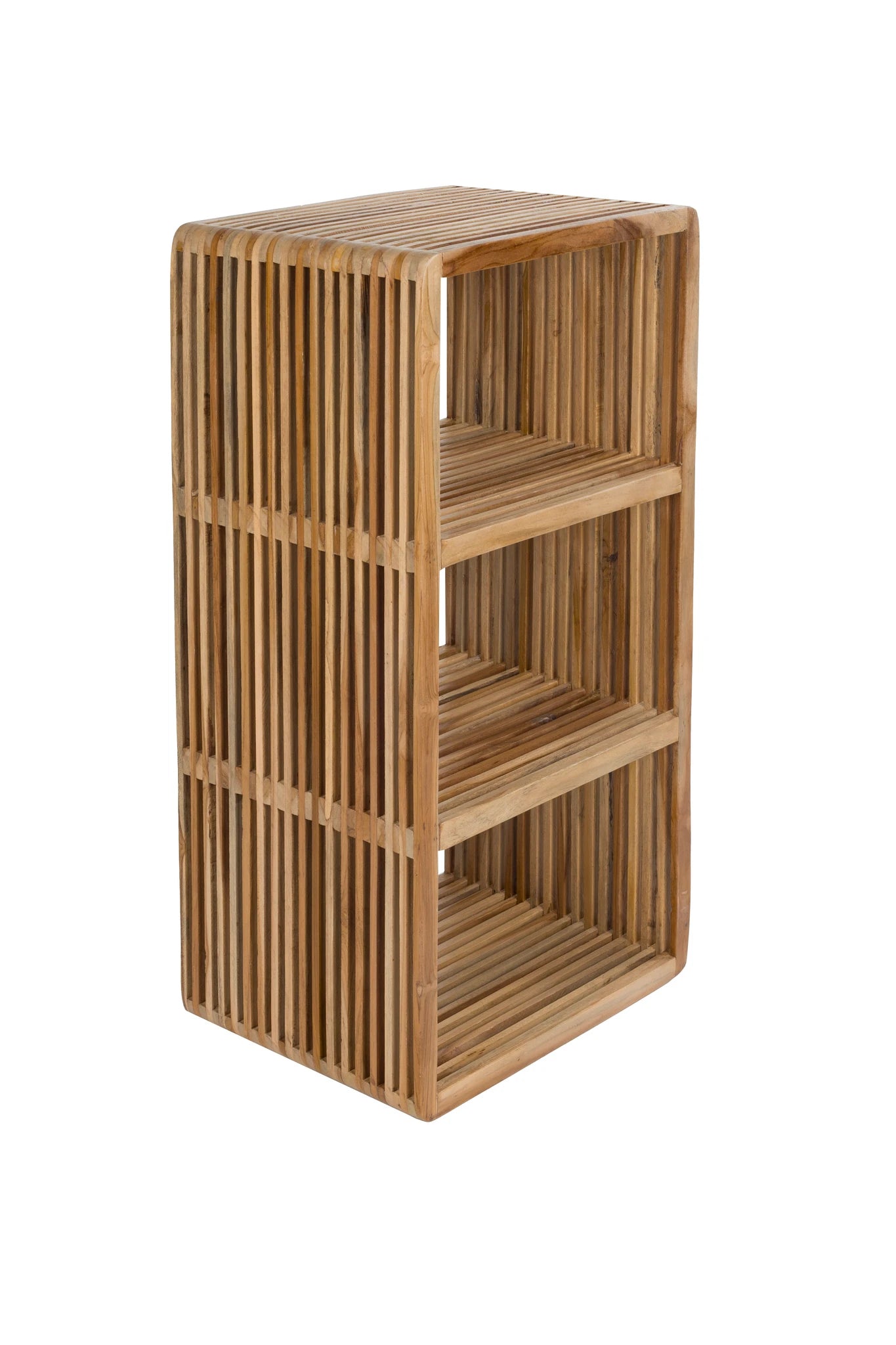 Djia Brown Teak Wood Display Unit